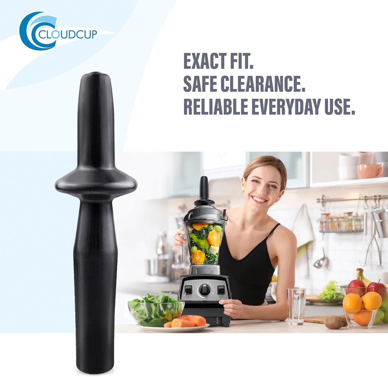 Low-Profile Tamper for Vitamix 64-ounce Low Profile and 40-ounce Containers