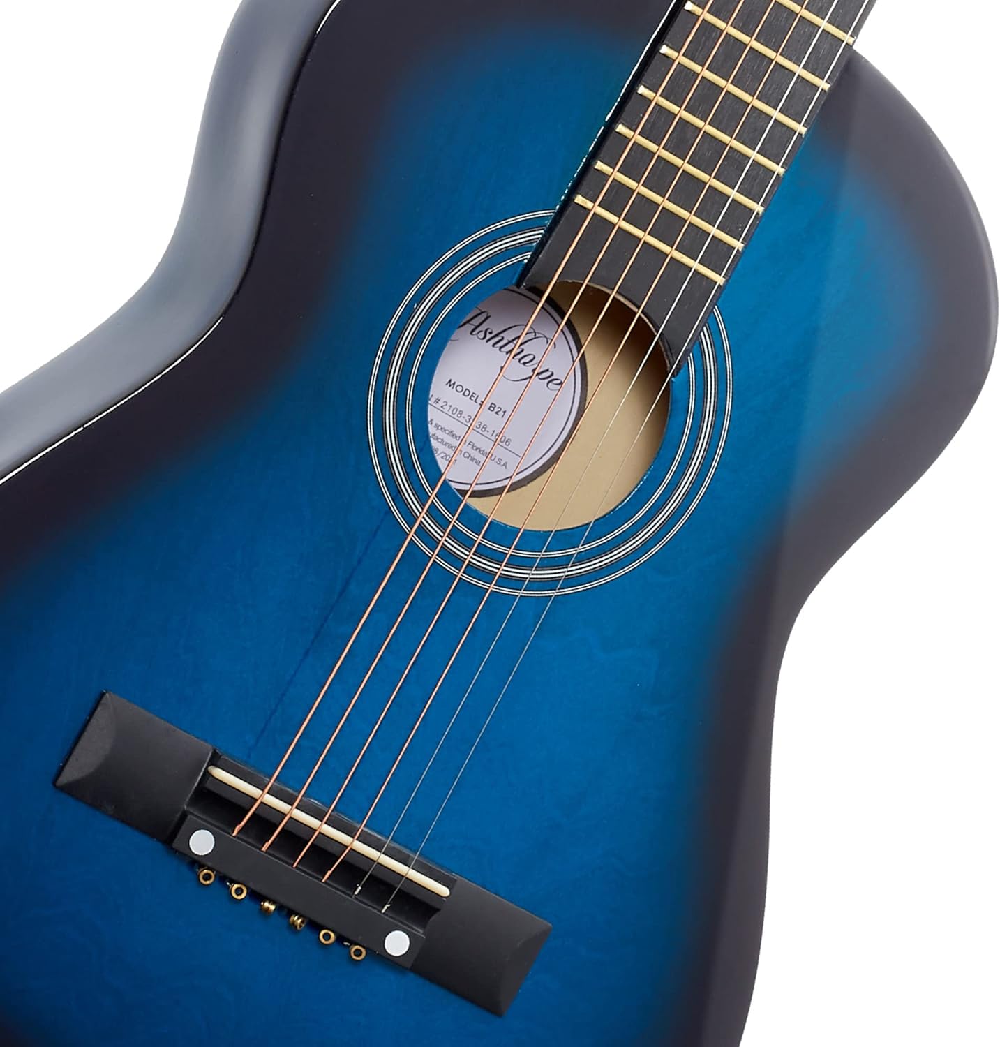 Ashthorpe 38-inch Beginner Acoustic Guitar (Red), Starter Kit with Gig Bag, Extra Strings, Strap, Picks, and Lessons