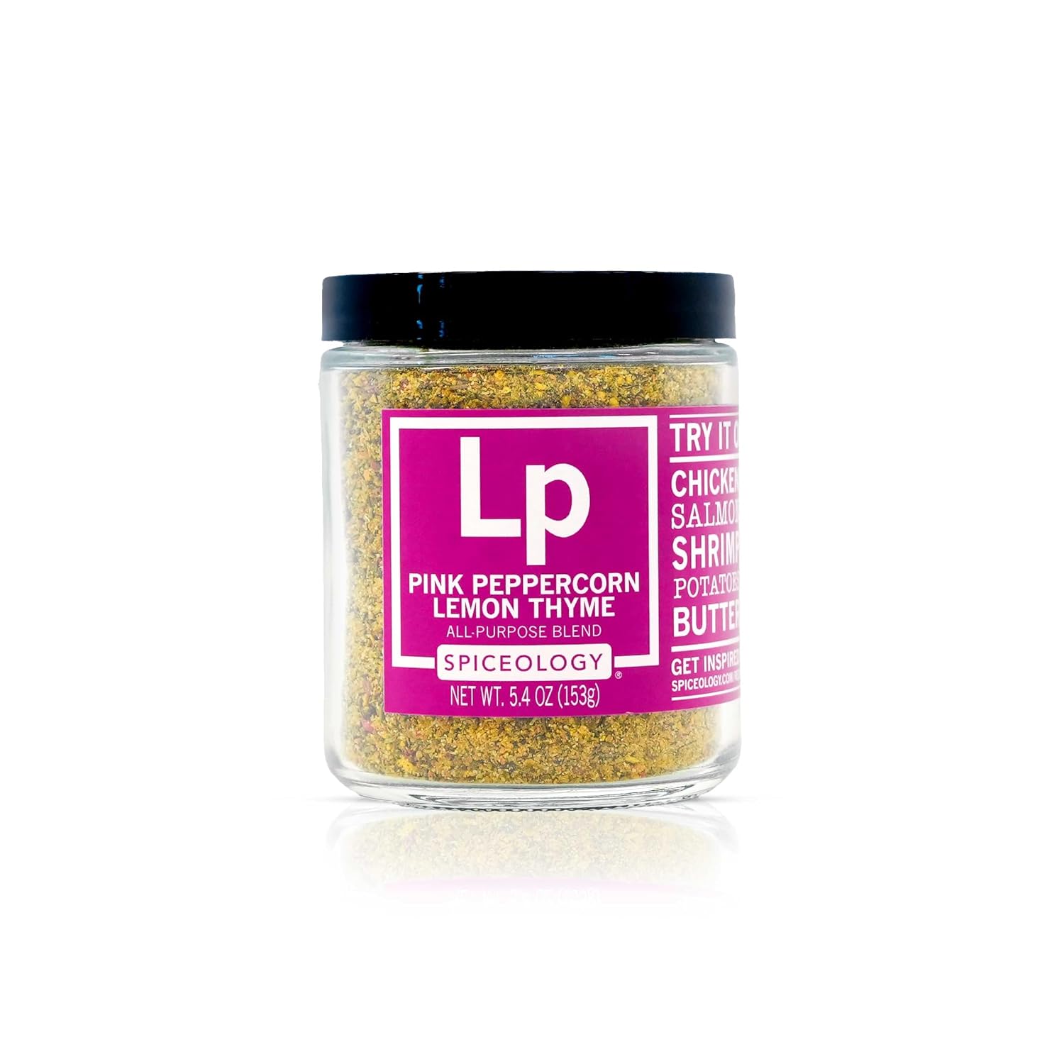 Spiceology Pink Peppercorn Lemon Thyme Seasoning, 5.4 oz | Use On: Chicken, Salmon, Shrimp, Potatoes, Butter, Vegetables, Salad Dressing, Lemon Pepper Seasoning, Vegetable Seasoning
