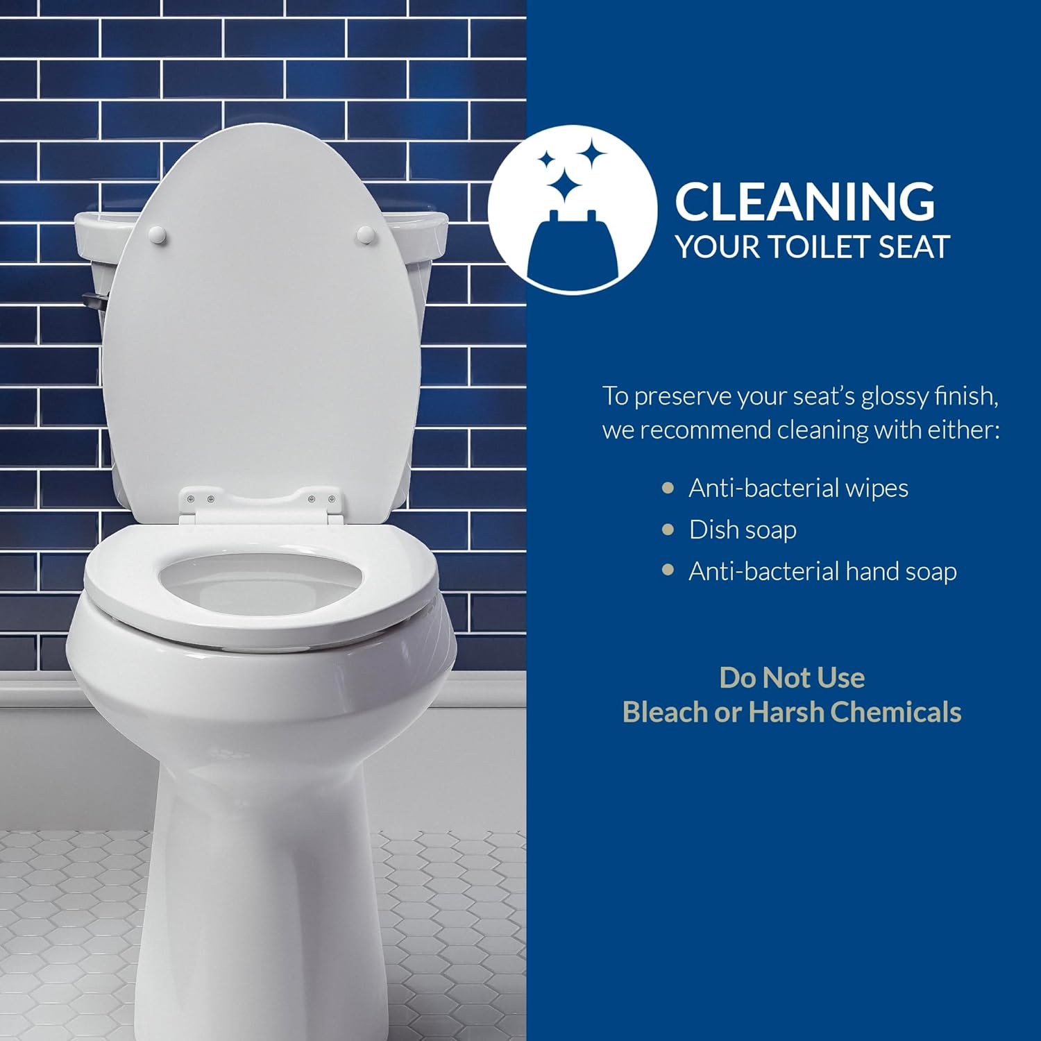 Bemis Assurance 3" Raised Toilet Seat for Seniors, Therapist Preferred for Safety, Secure Hinges, Clean Shield Guard, Elongated, White