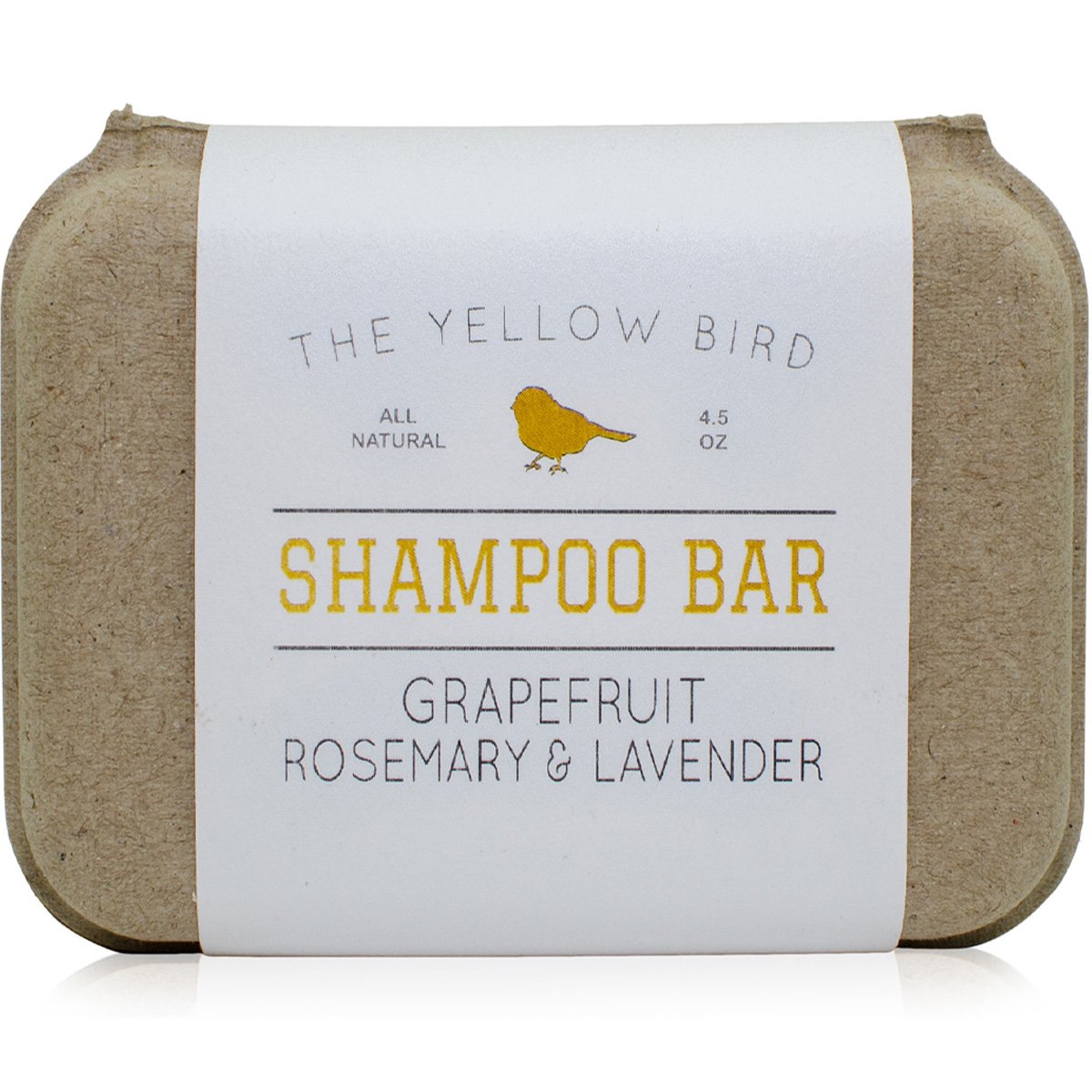 The Yellow Bird Solid Bar Shampoo Soap. Grapefruit, Rosemary