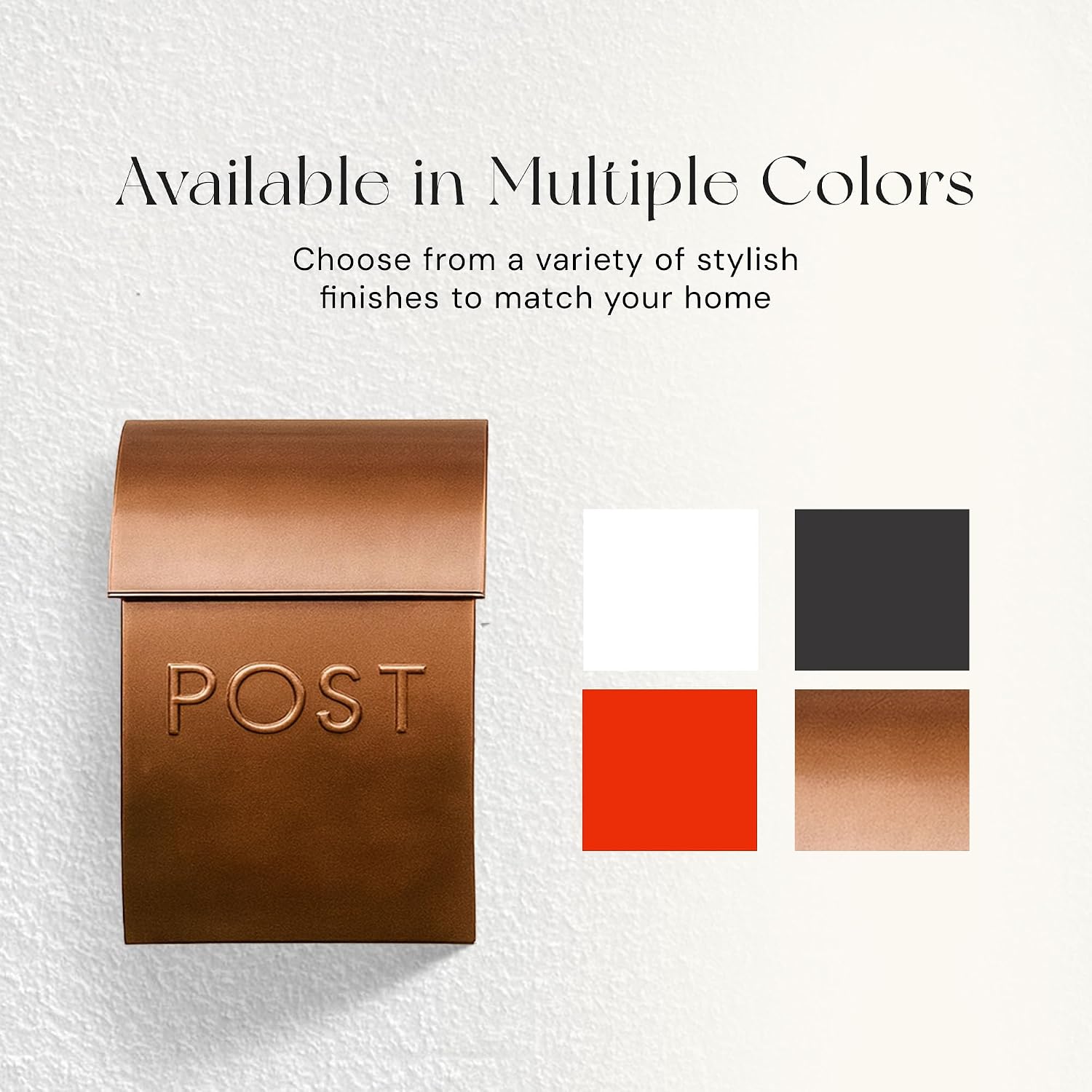 NACH Mailboxes for Outside Wall Mount, 15 x 10 x 4 inches, Red Wall Mounted Mailbox and Newspaper Holder, Waterproof Mailbox for Door - The Milano Mailbox