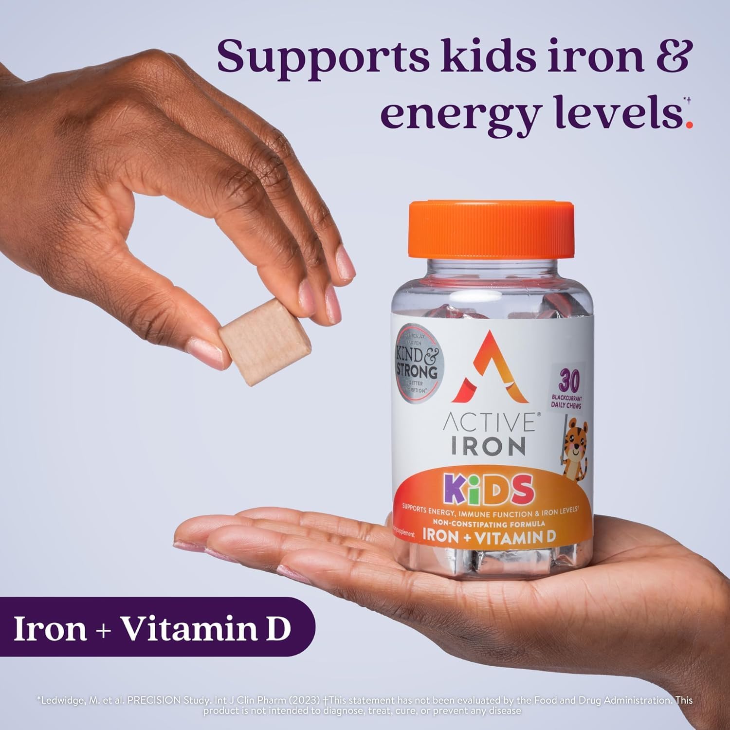 Active Iron Supplement 25mg + Multivitamin for Women, Gentle on Stomach