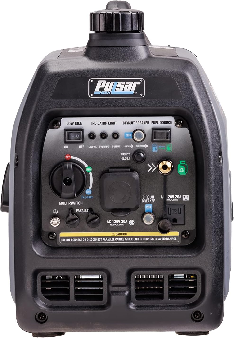 Pulsar 2,300W Portable Gas-Powered Quiet Inverter Generator With USB Outlet & Parallel Capability, Carb Compliant, G2319N
