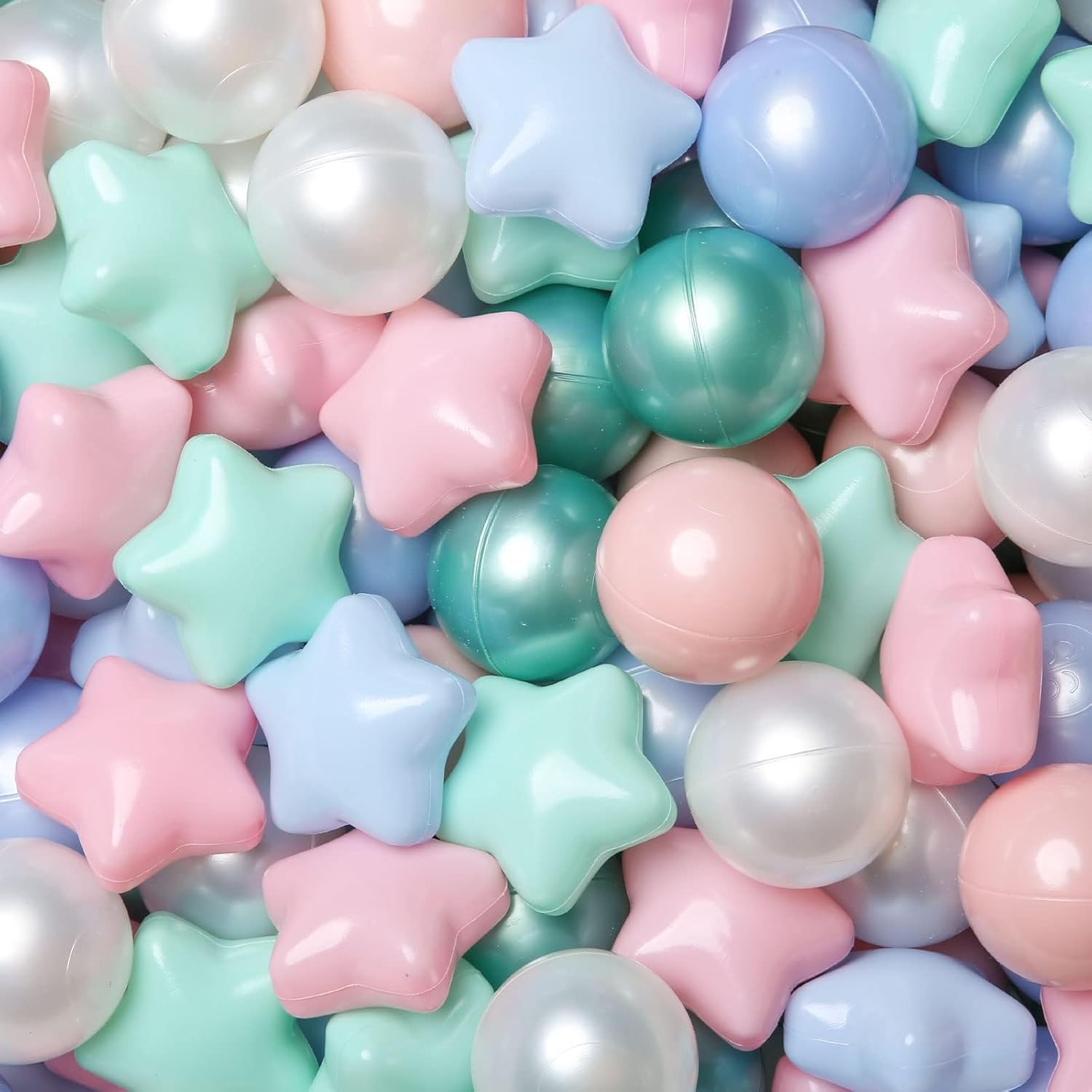 GOGOSO Ball Pit Balls 100 PCS for Toddles, Kids Plastic Balls for Ball Pit, Pool, Pink Party Accessories, Birthday Decoration