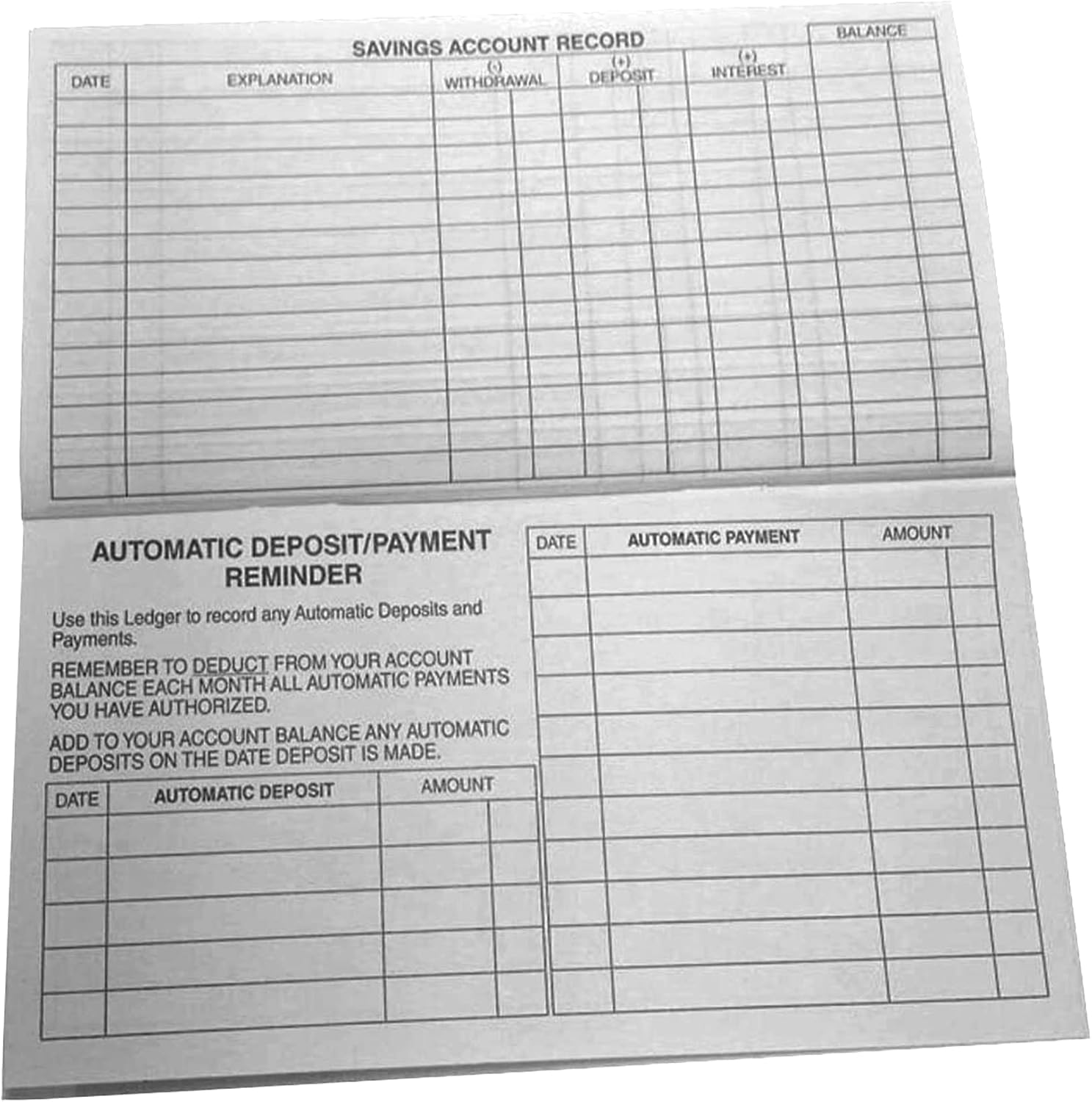 50 Page Checkbook Registers Standard Check Register Bank Transaction Register with 2026 2027 2028 Calendars, Set of 3