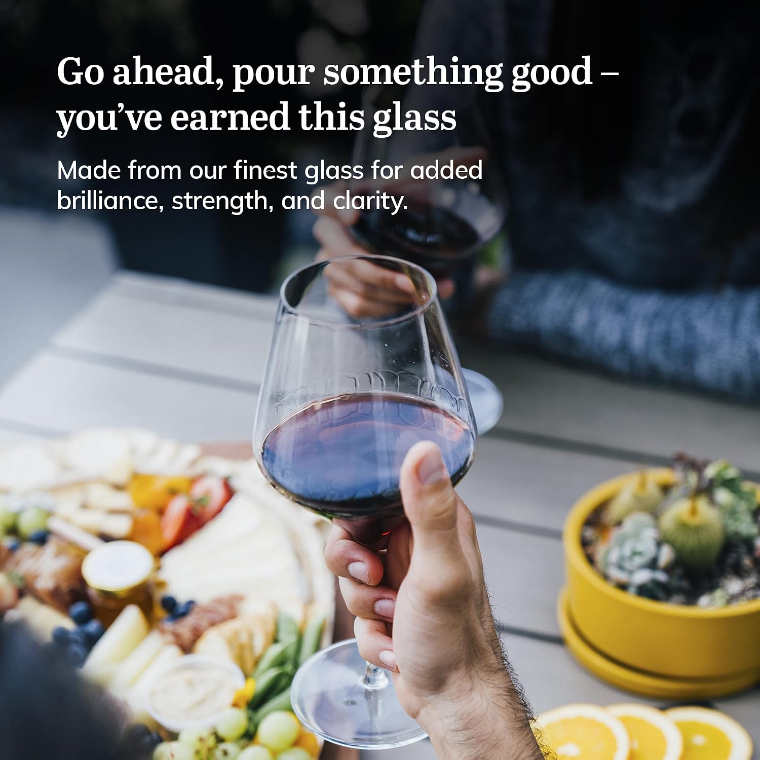 Libbey Signature Red Wine Glasses Set of 4, Seamless 24 Oz Wine Glasses for Cabernet, Merlot, and More, Stemmed Wine Glasses for All Occasions