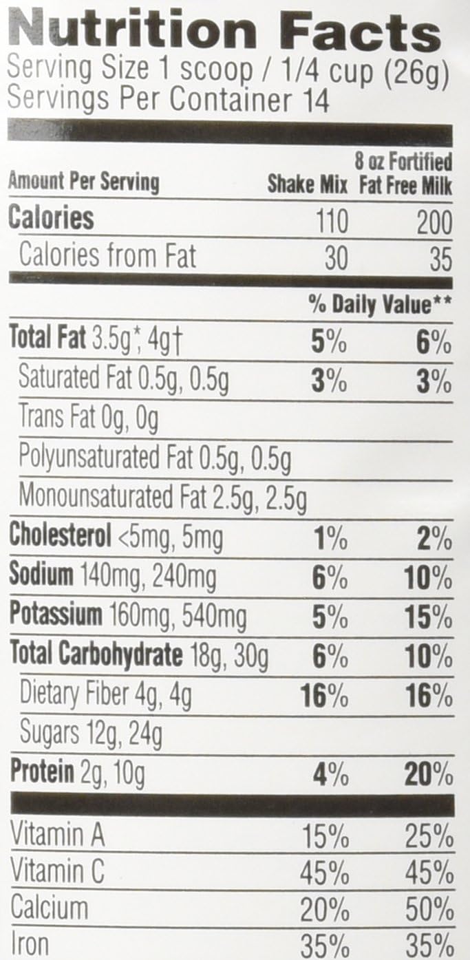SlimFast Original Strawberries & Cream Meal Replacement Shake Mix – Weight Loss Powder – 12.83 Oz. Canister – 14 Servings - Pantry Friendly