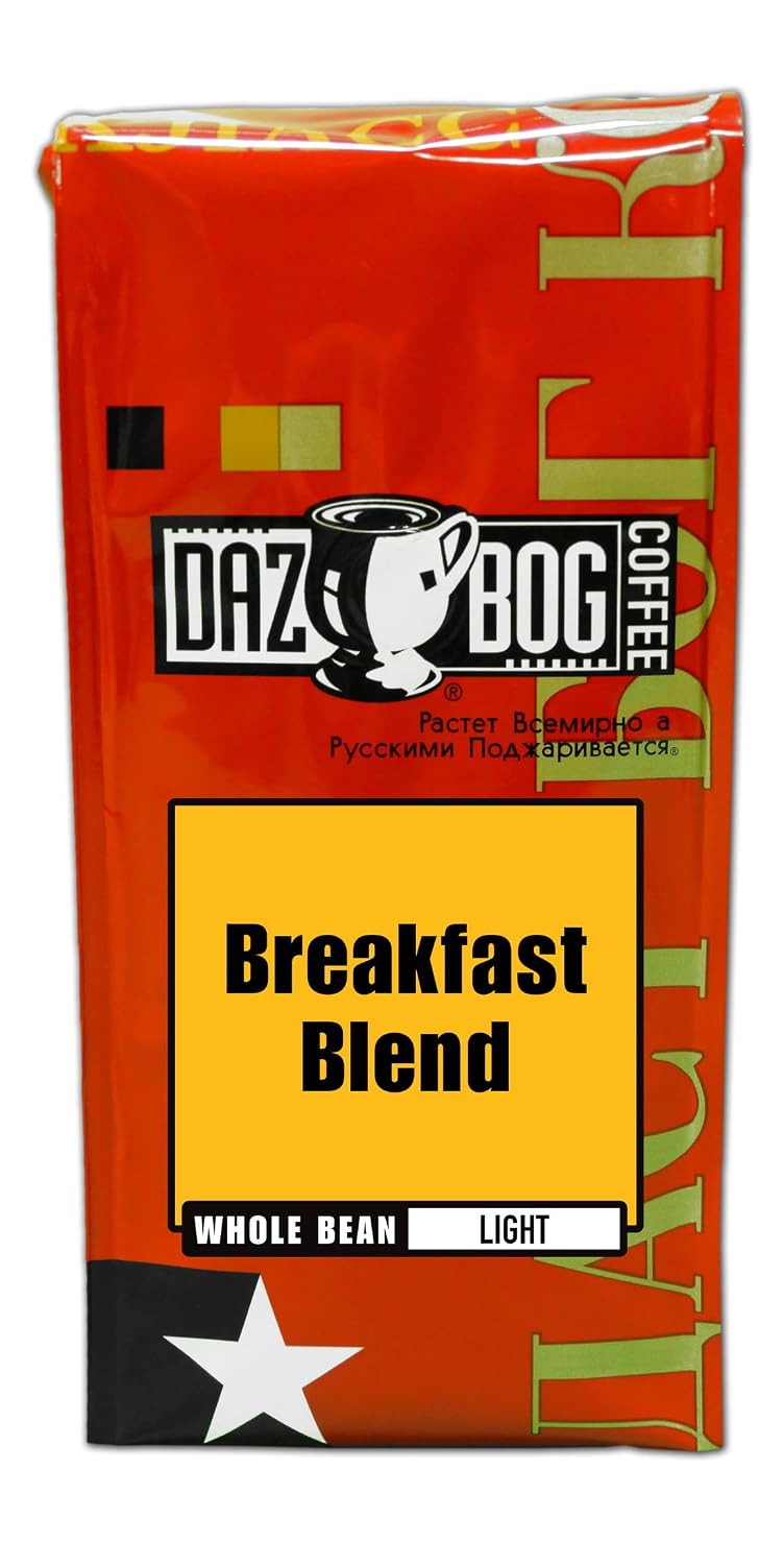 Dazbog Coffee | French Roast | Whole Bean Coffee | Pack of 6 | 11 oz. | Creamy & Smoky Finish | Dark Roast Blend | Rich, Smooth, Full Bodied | Vacuum Sealed Freshness