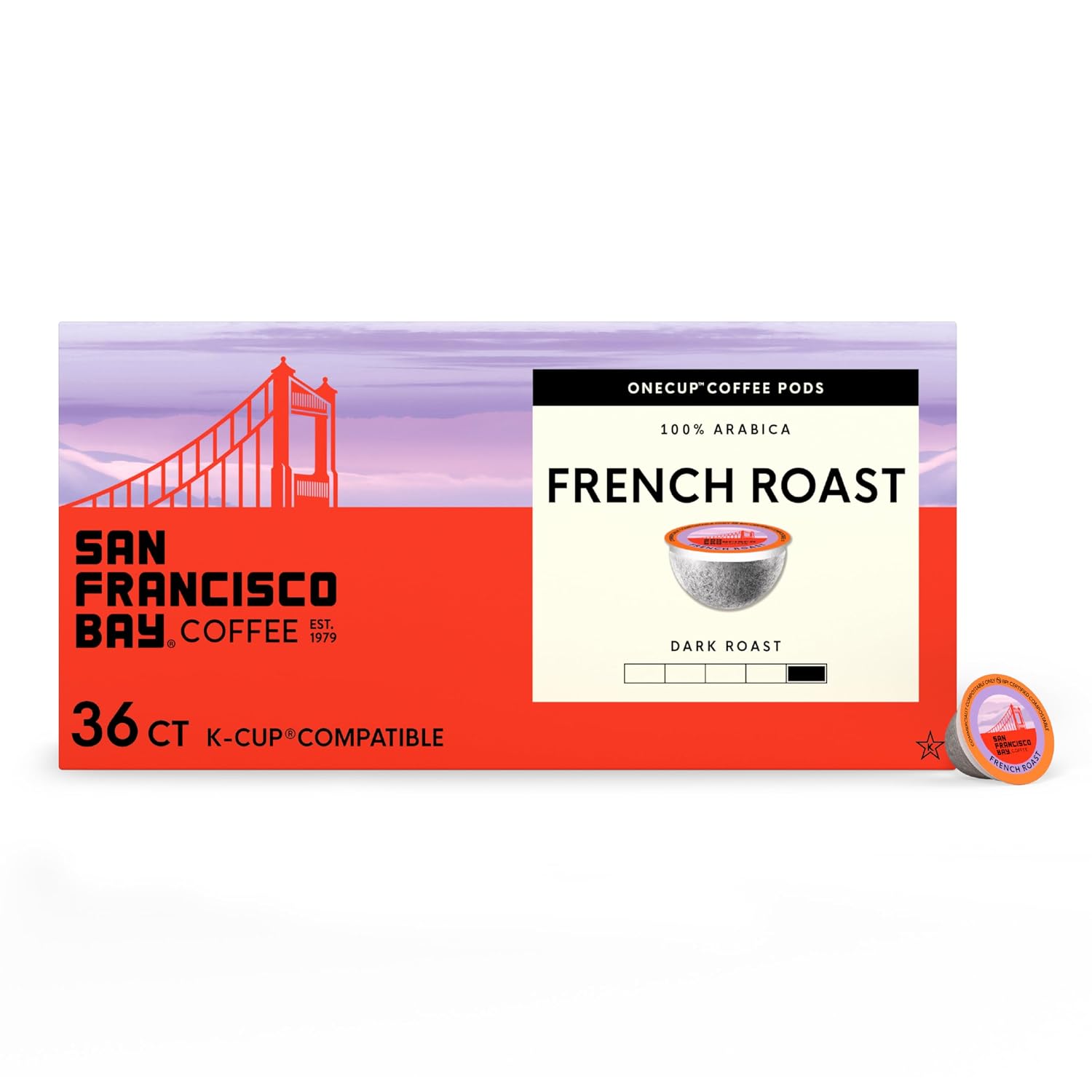 San Francisco Bay French Roast K-Cup Compatible Coffee Pods, 36 ct