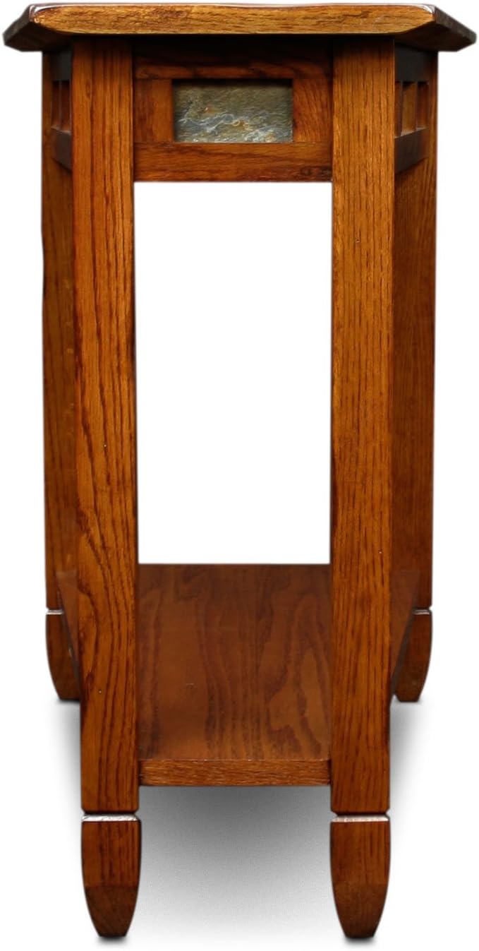 Leick Home Delton Wedge End Table, 17", Sienna