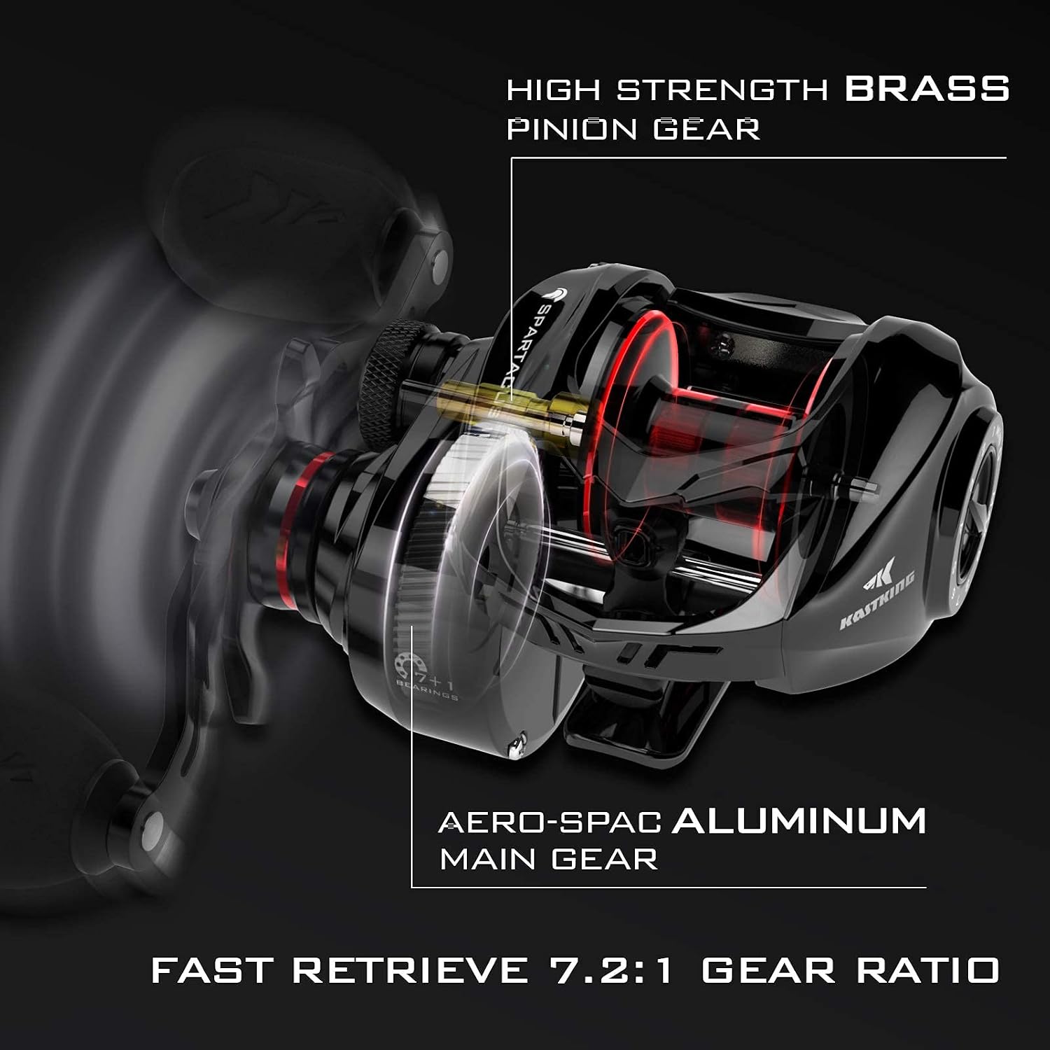 KastKing Spartacus II Baitcasting Fishing Reels with 7.2:1 Gear Ratio