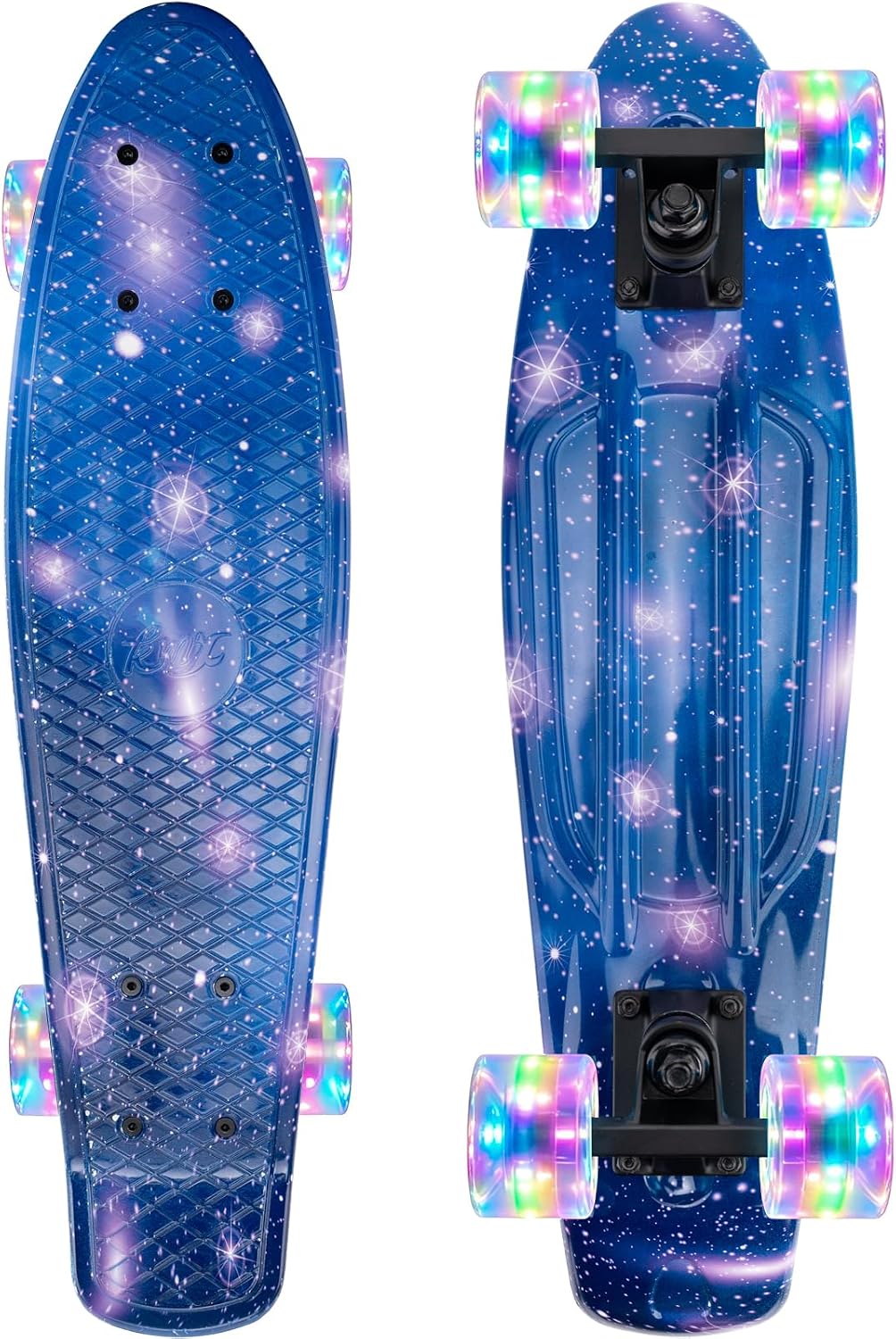 KMX Classic Retro Mini Cruiser Skateboard for Kids, Teens, Adults