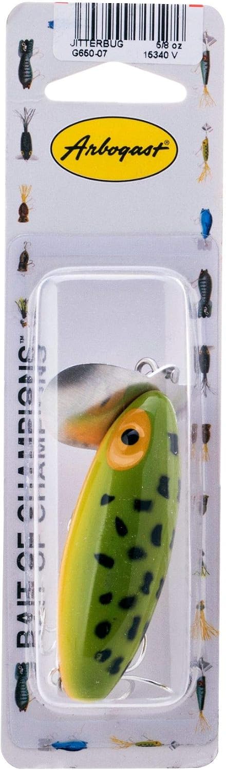Arbogast Jitterbug Topwater Bass Fishing Lure - Excellent for Night Fishing