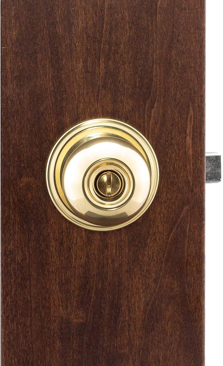 Copper Creek Privacy Interior Door Knob – ANSI Grade-3 Certified, Modern Heavy Duty Handle, Easy Install and Reversible for Bedroom, Bathroom & Closets – Satin Stainless (1 Pack)