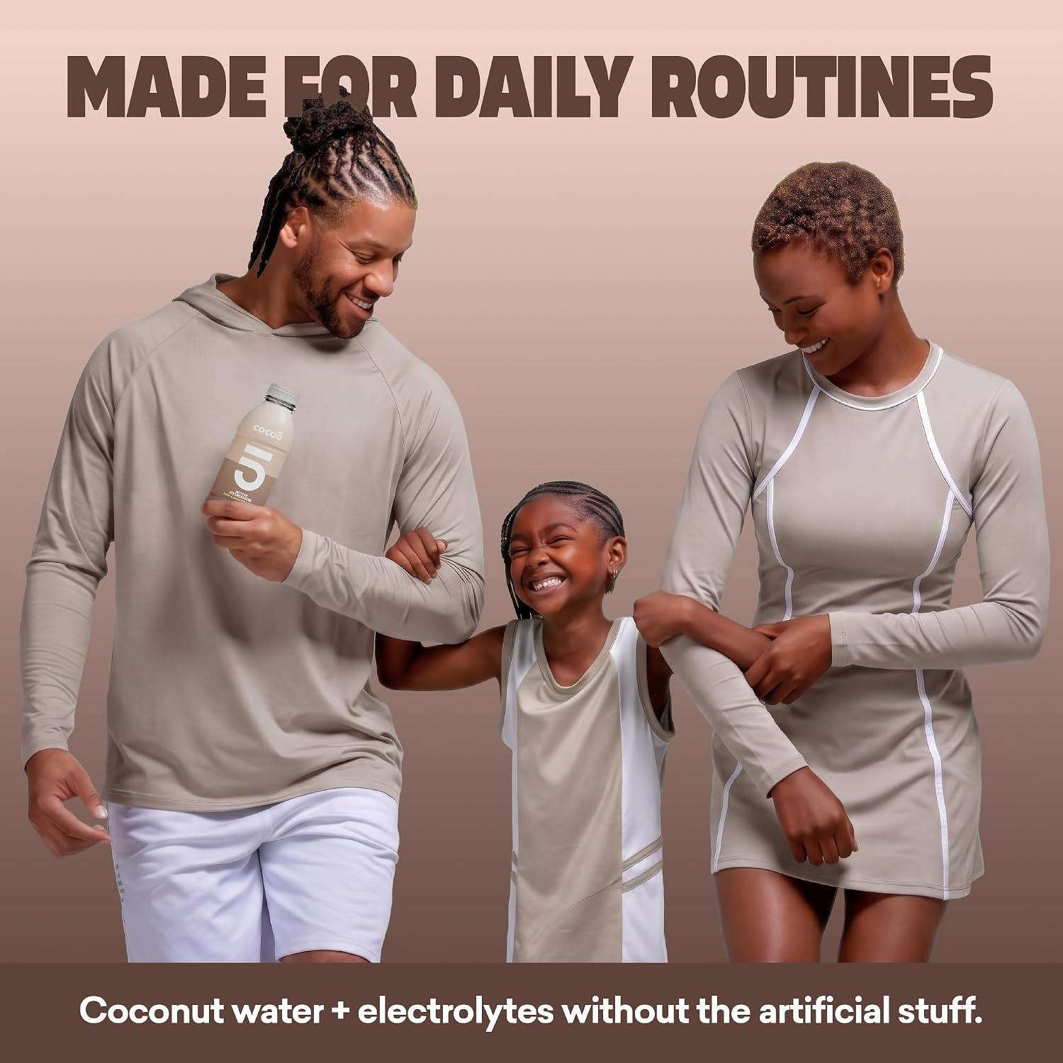 Coco5 Original Coconut Water Natural Electrolyte Sports Drink, 12 Pack | Active hydration. Low sugar, nothing artificial. Potassium, sodium, magnesium, calcium, chloride. 8 real ingredients.