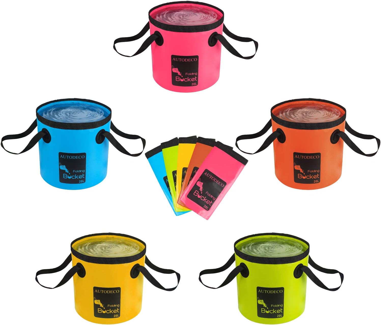 Collapsible Bucket 5 Gallon Container Folding Water Bucket Portable Wash Basin 20L