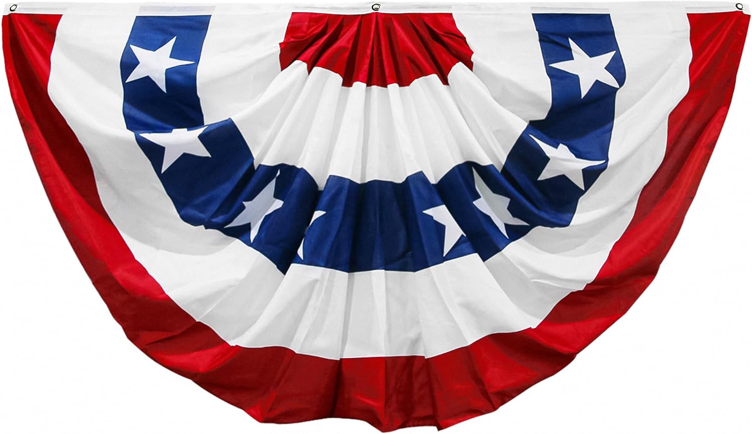 HOOSUN 4th Of July Decorations, American Flag Bunting for Outside, 3x6 Ft Fourth of July Bunting Patriotic Memorial Day Decor