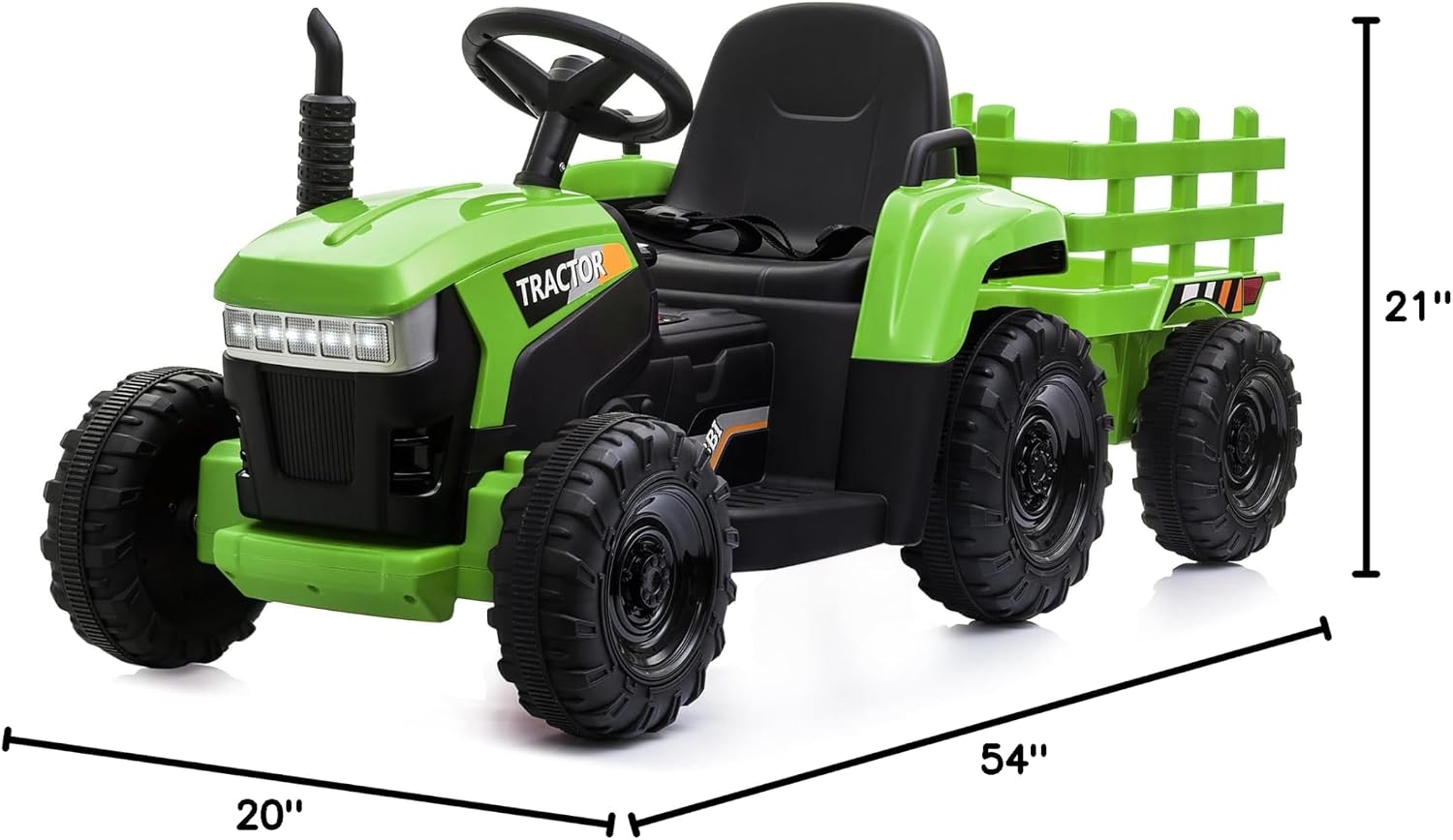 TOBBI Kids Electric Ride On Toy Tractor, Toddlers 12V Battery-Powered Car to Drive