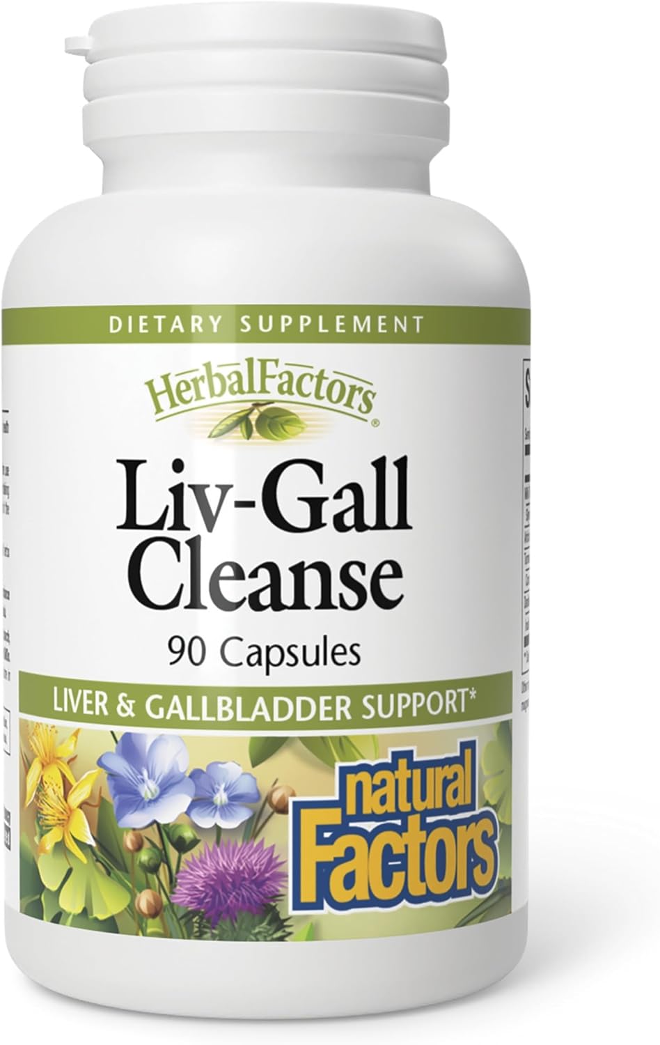 Natural Factors - HerbalFactors Liv-Gall Cleanse, Herbal Support for Liver & Gallbladder, 90 Capsules
