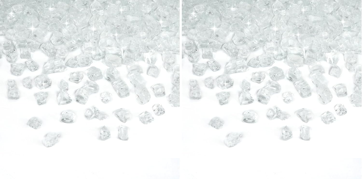 Skyflame 1/4" Pacific Blue Regular Fire Glass for Fire Pit Fireplace