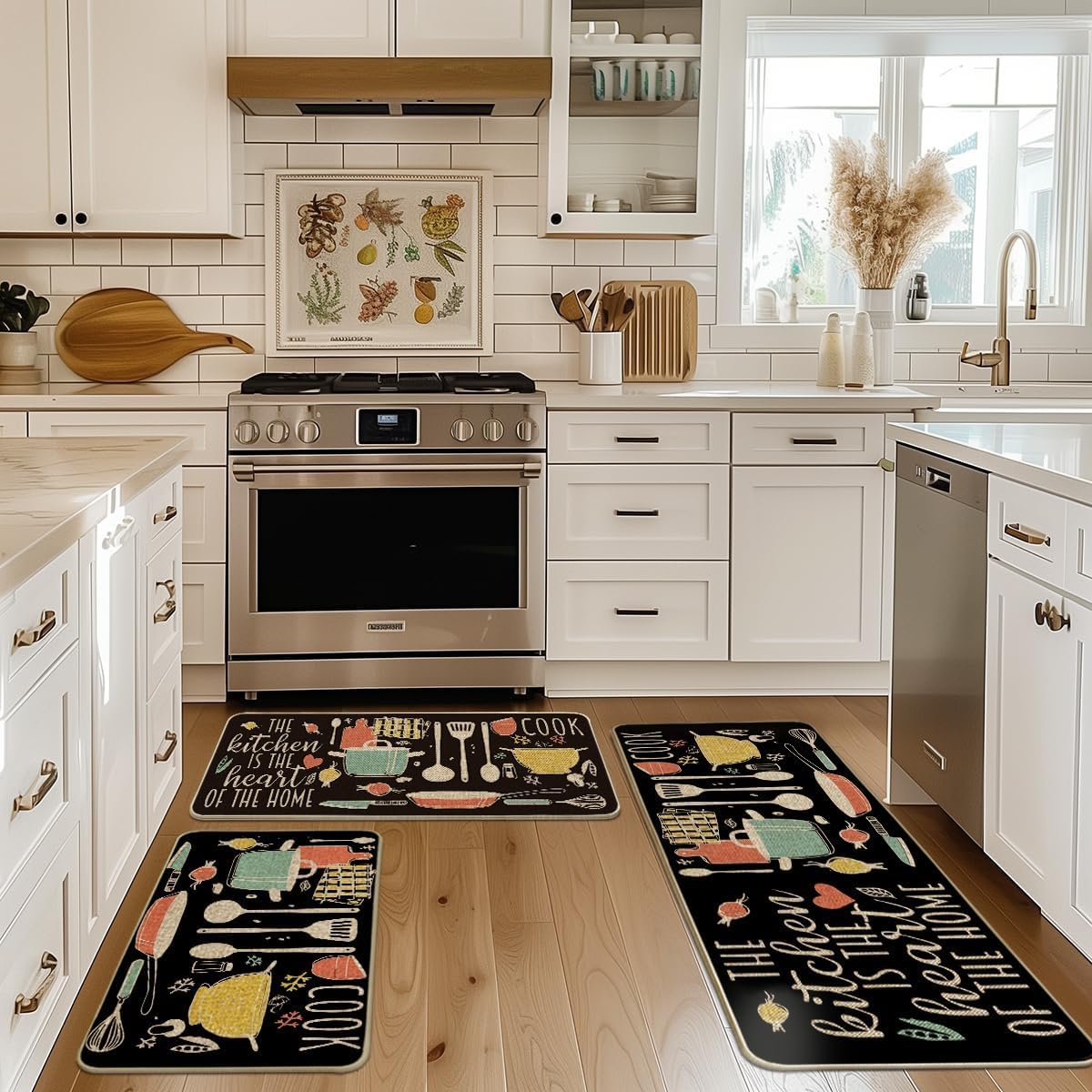 Artoid Mode The Kitchen is The Heart of The Home Kitchen Mats Set of 2