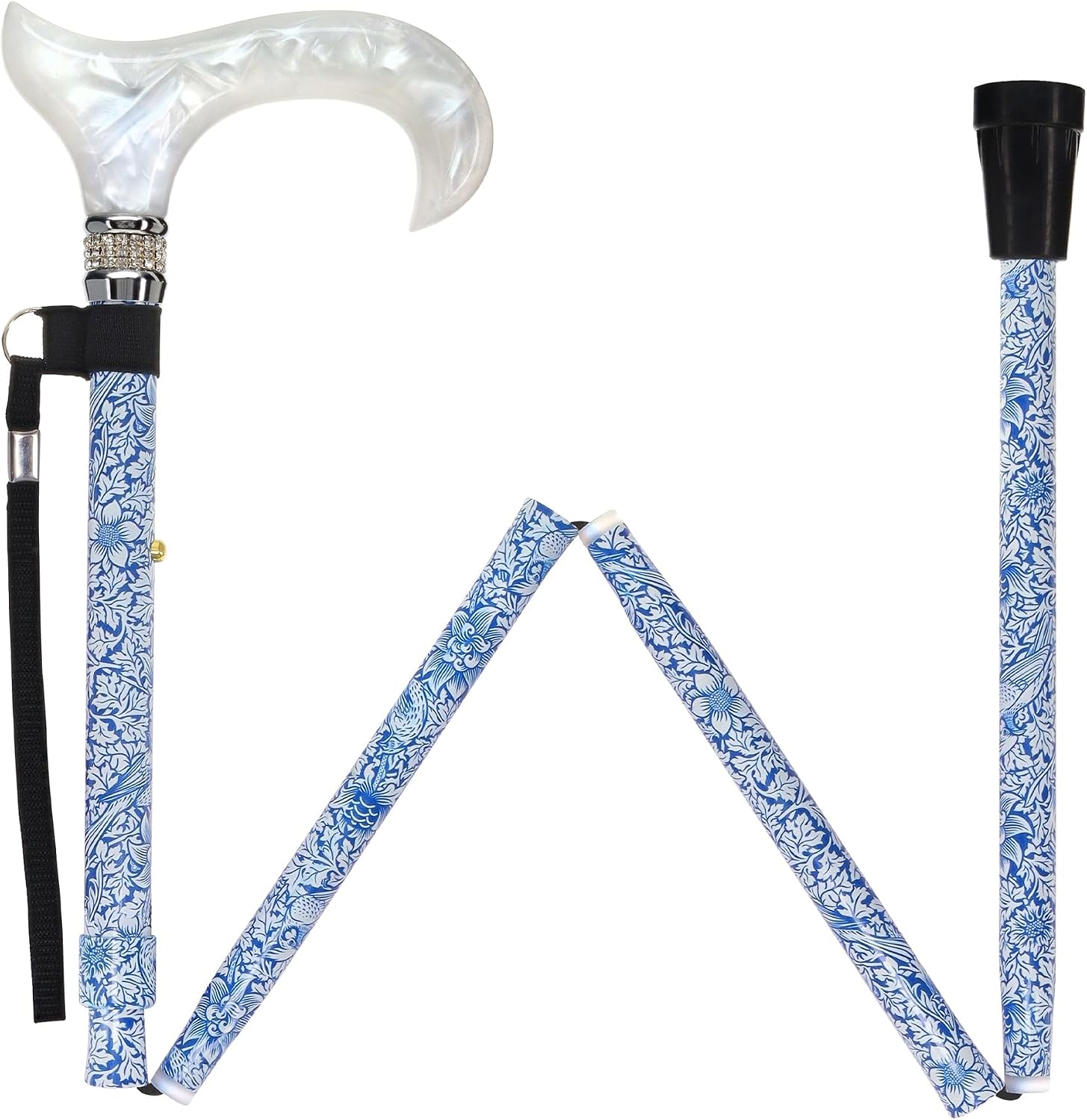 Stylish Walking Sticks – Rhinestone Collar Designer Adjustable Canes Colorful – Best Gift for Men and Women Light Weight Aluminum Shaft & Safe to Walk