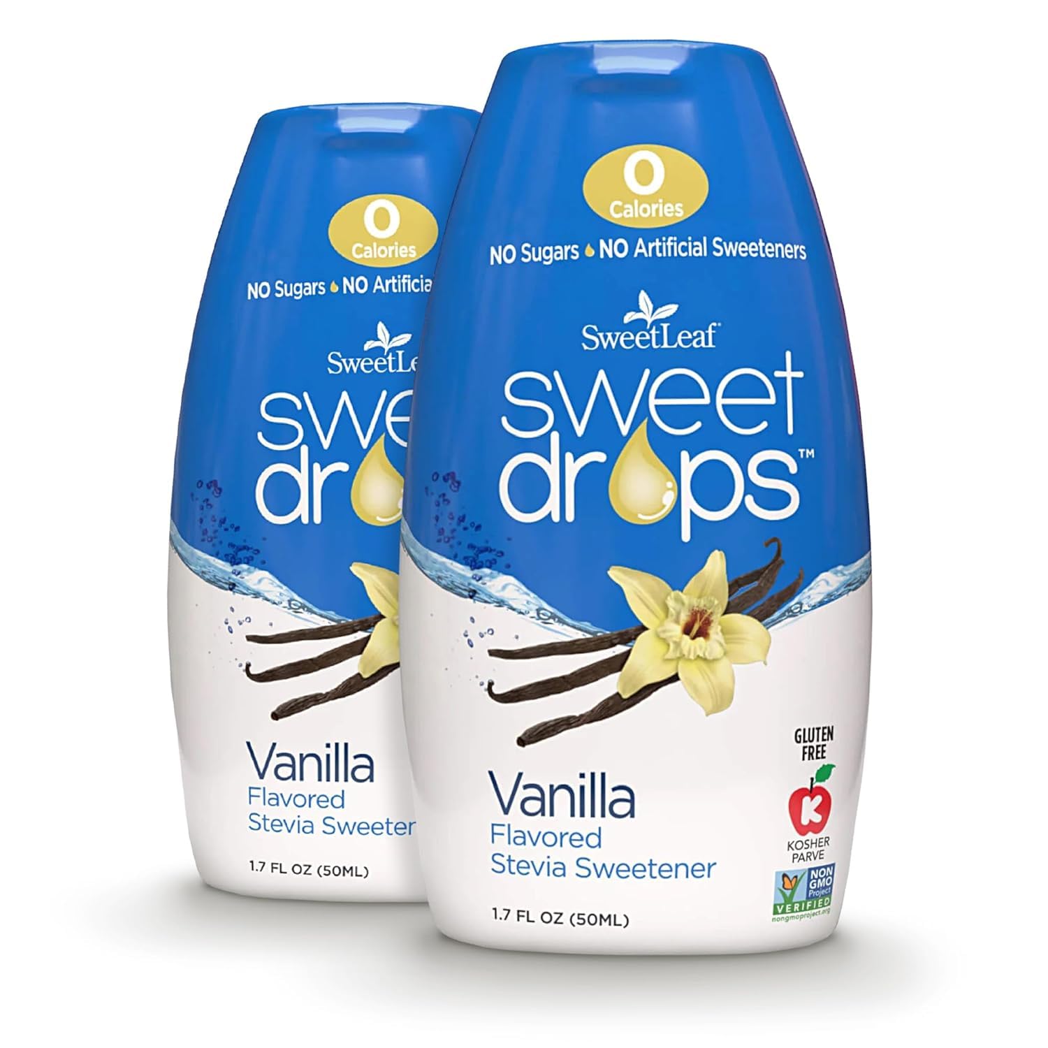 SweetLeaf Stevia Drops Liquid Sweetener, Variety Pack - 1.7 Fl Oz, 4 Pack | Sweet Drops, Stevia Leaf Extract, Zero Calorie, No Erythritol, Sugar Substitute