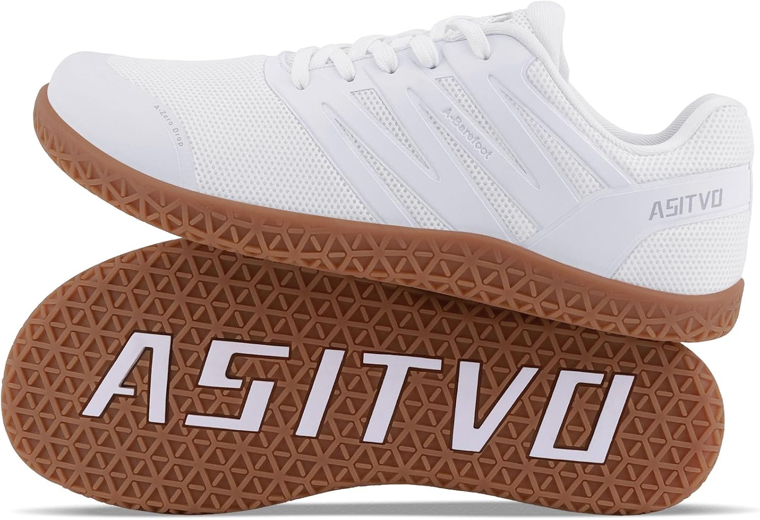 ASITVO Wide Men's Barefoot Zero Drop Sole Minimalist Sneakers Walking Shoes | Width Toe Box Cross Trainer Gym TPU Toe No-Sew Upper Grounding
