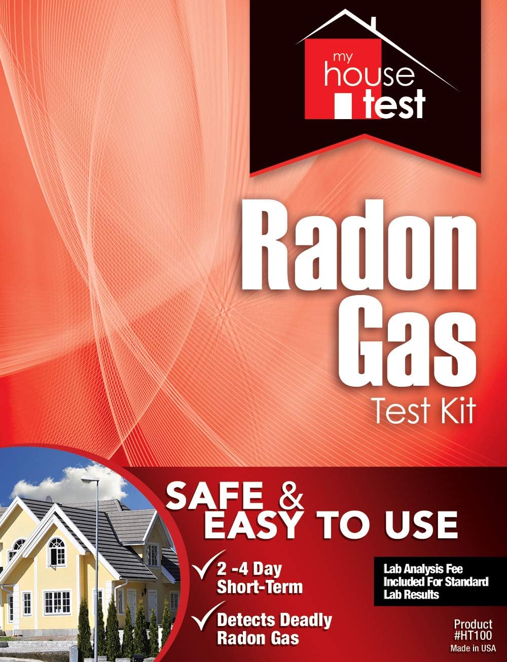 My House Test DIY Short-Term Radon Detection Kit for Home, EPA-Certified with Dual Detectors - Accurate Radon Test Results