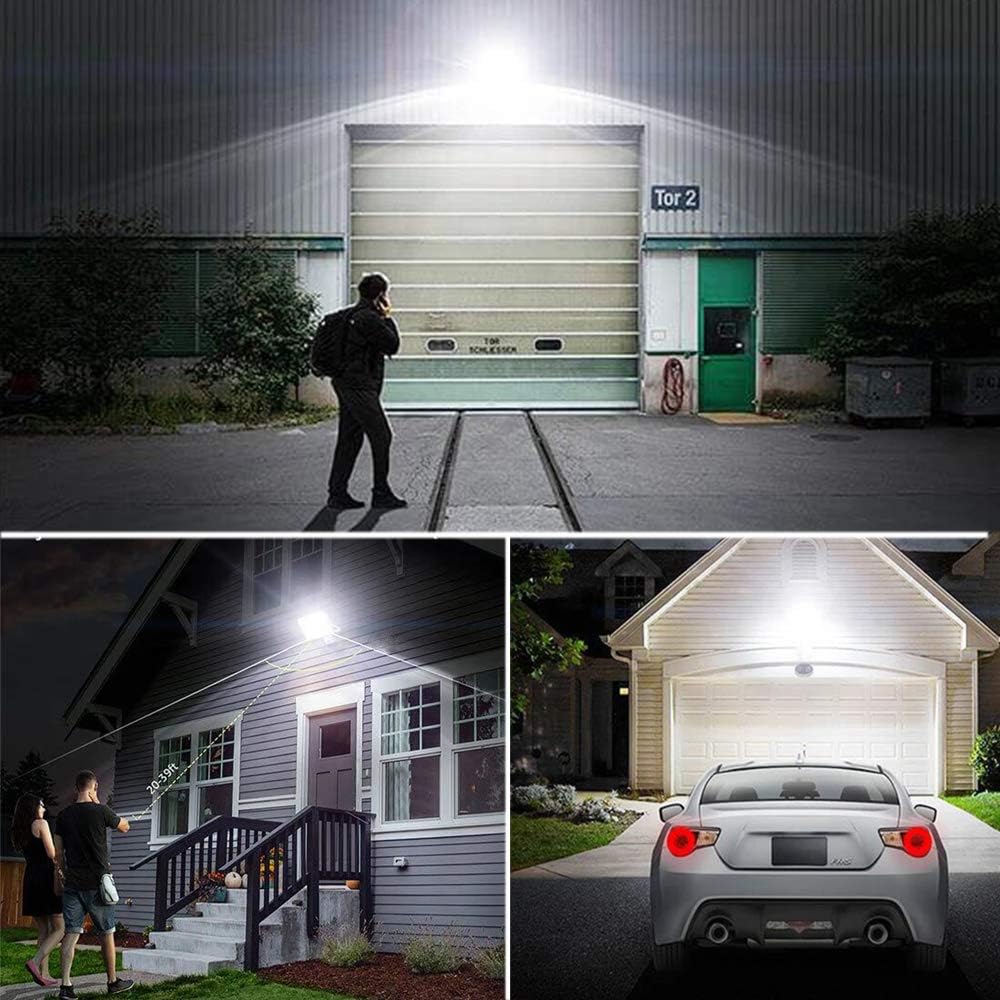 Dusk-to-Dawn Security Lights with Motion Sensor, 5000K IP65 Waterproof Outdoor, 280W Equiv. 110V 120V Dual-Head Rotatable LED Flood Light for Porch, Garage, Yard, Driveway