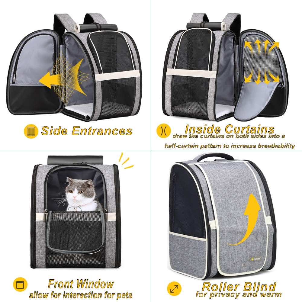 Texsens Innovative Traveler Bubble Backpack Pet Carriers for Cats and Dogs