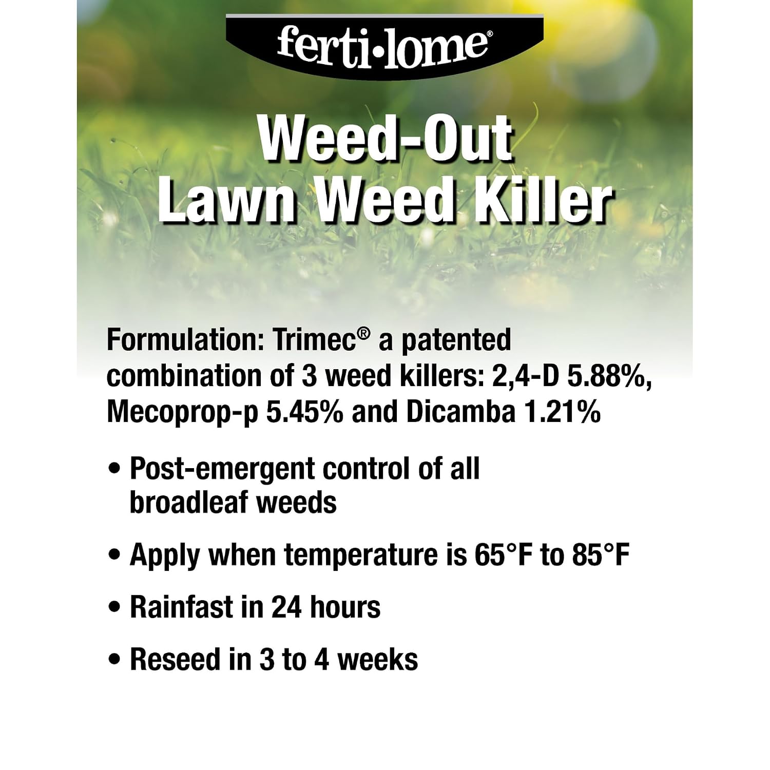 Fertilome (10515) Weed-Out Lawn Weed Killer Concentrate, 32 oz | Triclopyr liquid concentrate - Treats 200+ broadleaf weed species, 8,000 sq ft/pint - Lawn homeowners
