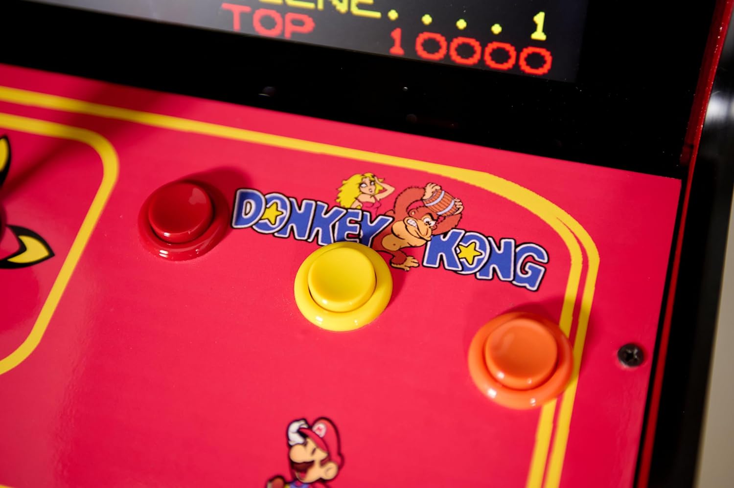 Doc and Pies Arcade Factory Classic Home Arcade Machine - Tabletop and Bartop - 412 Retro Games - Full Size LCD Screen, Buttons and Joystick (Red)