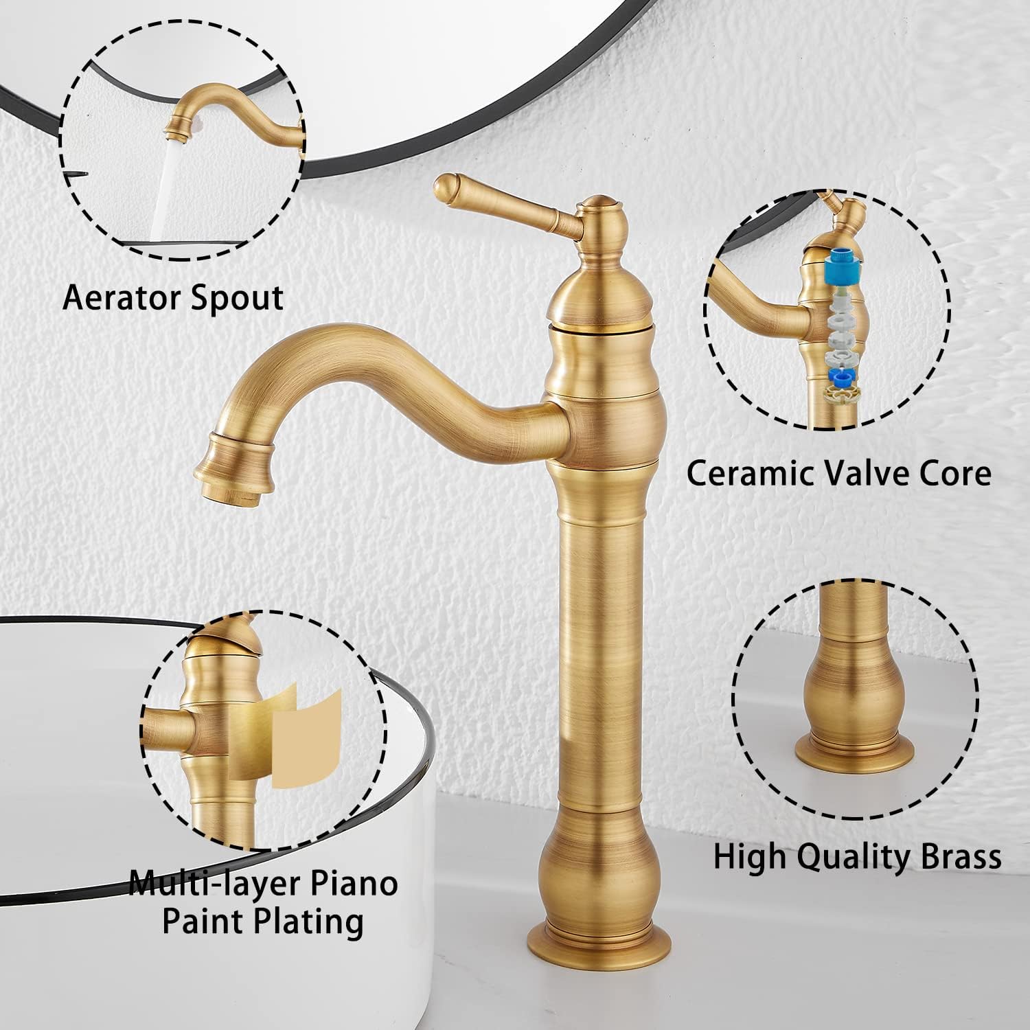 Oil Rubbed Bronze Bathroom Faucet Single Handle One Hole