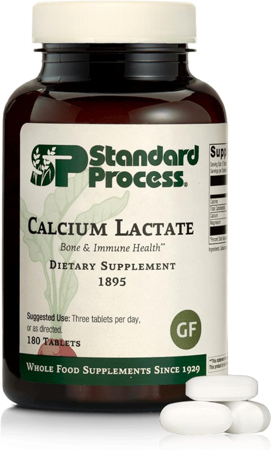Standard Process - Calcium Lactate Powder - Bone Health & Immune Support - Calcium Magnesium Supplement for Bone Strength & Blood Health - Non-Dairy, Soy & Gluten-Free - 12 oz