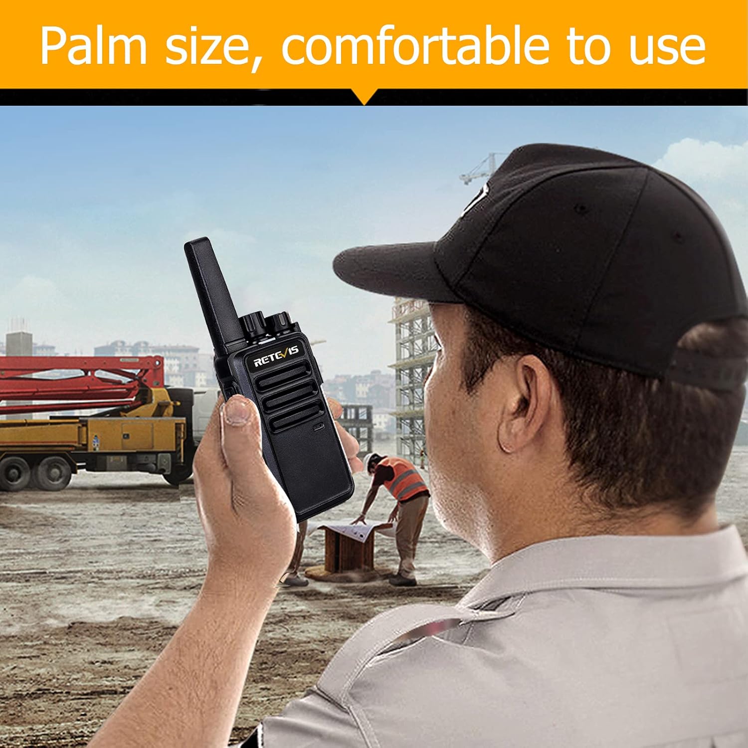 Retevis RT68 Walkie Talkies for Adults, Portable FRS Two-Way Radio (4 Pack) | Splash-Proof & Weather-Resistant, Powerful 500mW Speaker