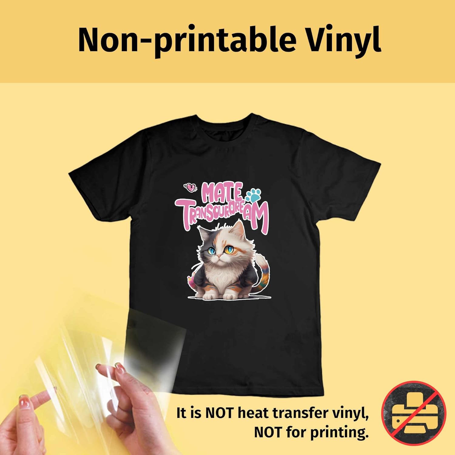 TransOurDream Heat Transfer Paper for Dark T Shirts(10 Sheets, 8.5x11),Printable HTV Heat Transfer Vinyl for Inkjet Printers
