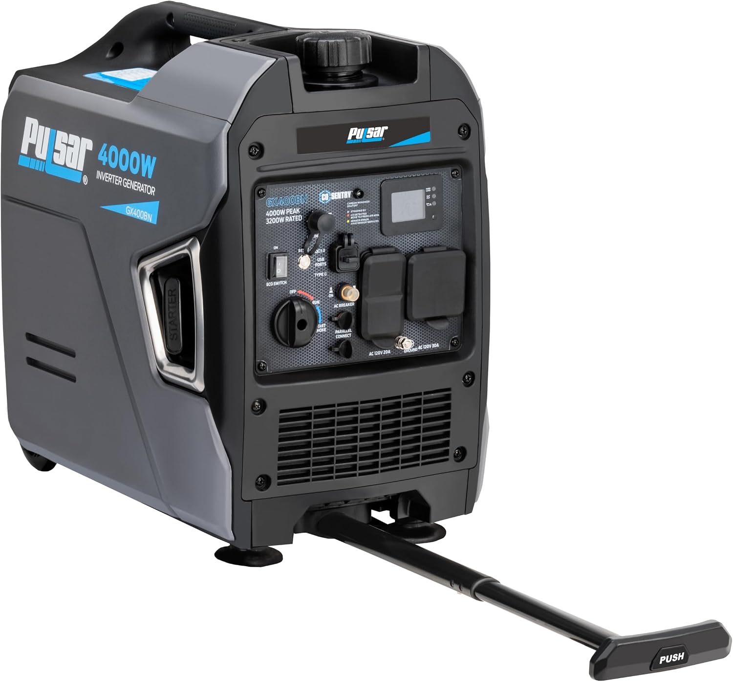 Pulsar 2,300W Portable Gas-Powered Quiet Inverter Generator With USB Outlet & Parallel Capability, Carb Compliant, G2319N