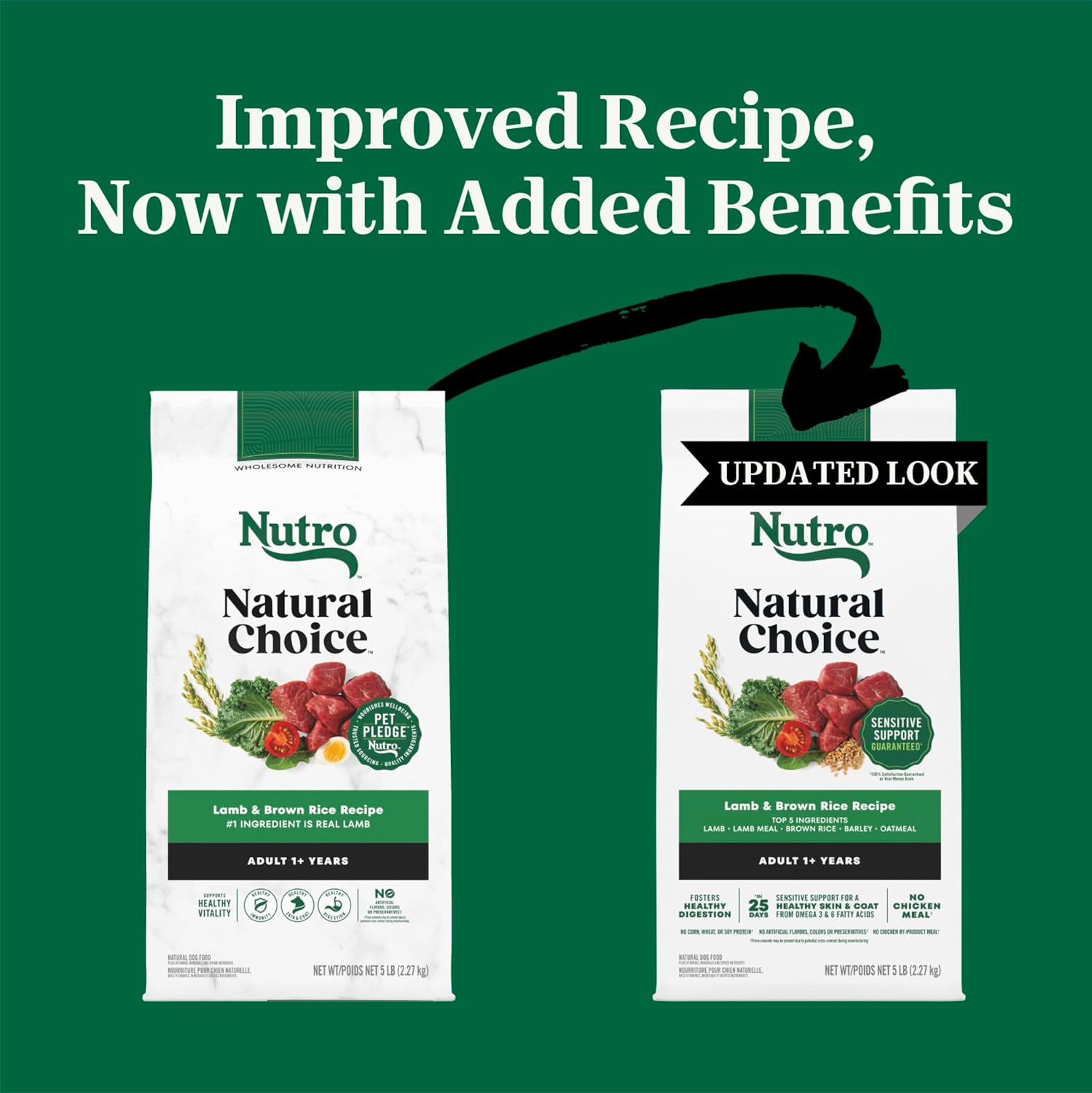 Nutro Natural Choice Adult Dry Dog Food, Chicken & Brown Rice Recipe, 5 lb | Non-GMO, Real chicken #1 ingredient, no corn, wheat, soy or chicken by-product meal, supports skin & coat/digestion/immunity