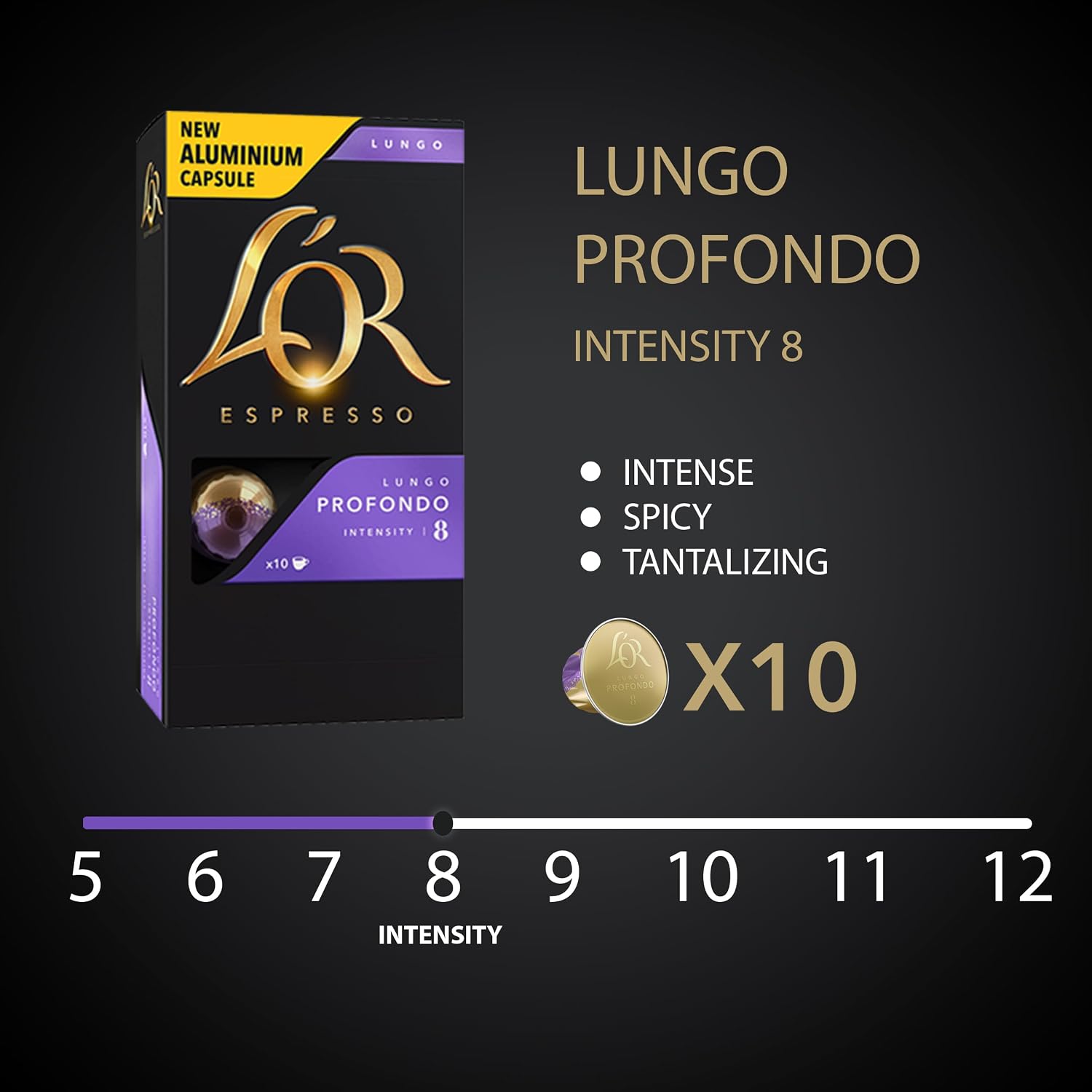 L'OR Espresso Capsules, Medium Roast, Chocolate, 10 Capsules