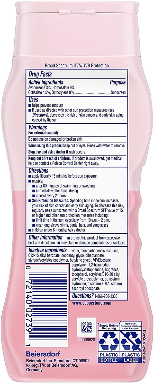 Coppertone Water Babies Sunscreen Lotion, SPF 50, 8 oz. (Pack of 2)