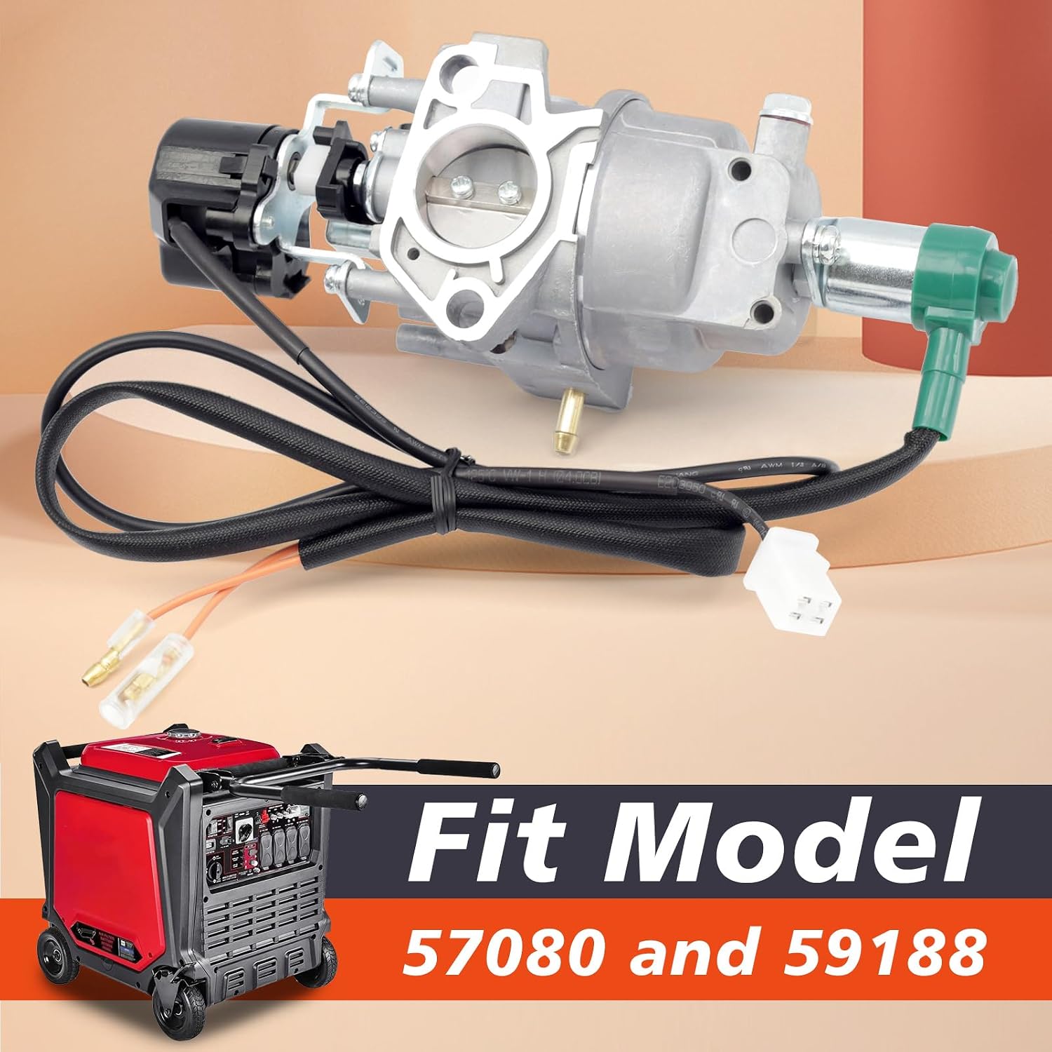 Inverter Generator Carburetor Compatible with Harbor Freight Predator 9500 Watt Surper Quiet Generator Model 57080 and 59188
