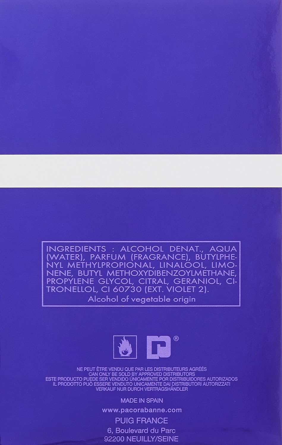 Paco Rabanne Ultraviolet Perfume For Men - Woody Oriental Fragrance - Opens With Notes Of Mint And Spicies - Blended With Amber And Vetiver - Long Lasting Scent - Eau De Toilette Spray - 3.4 Oz