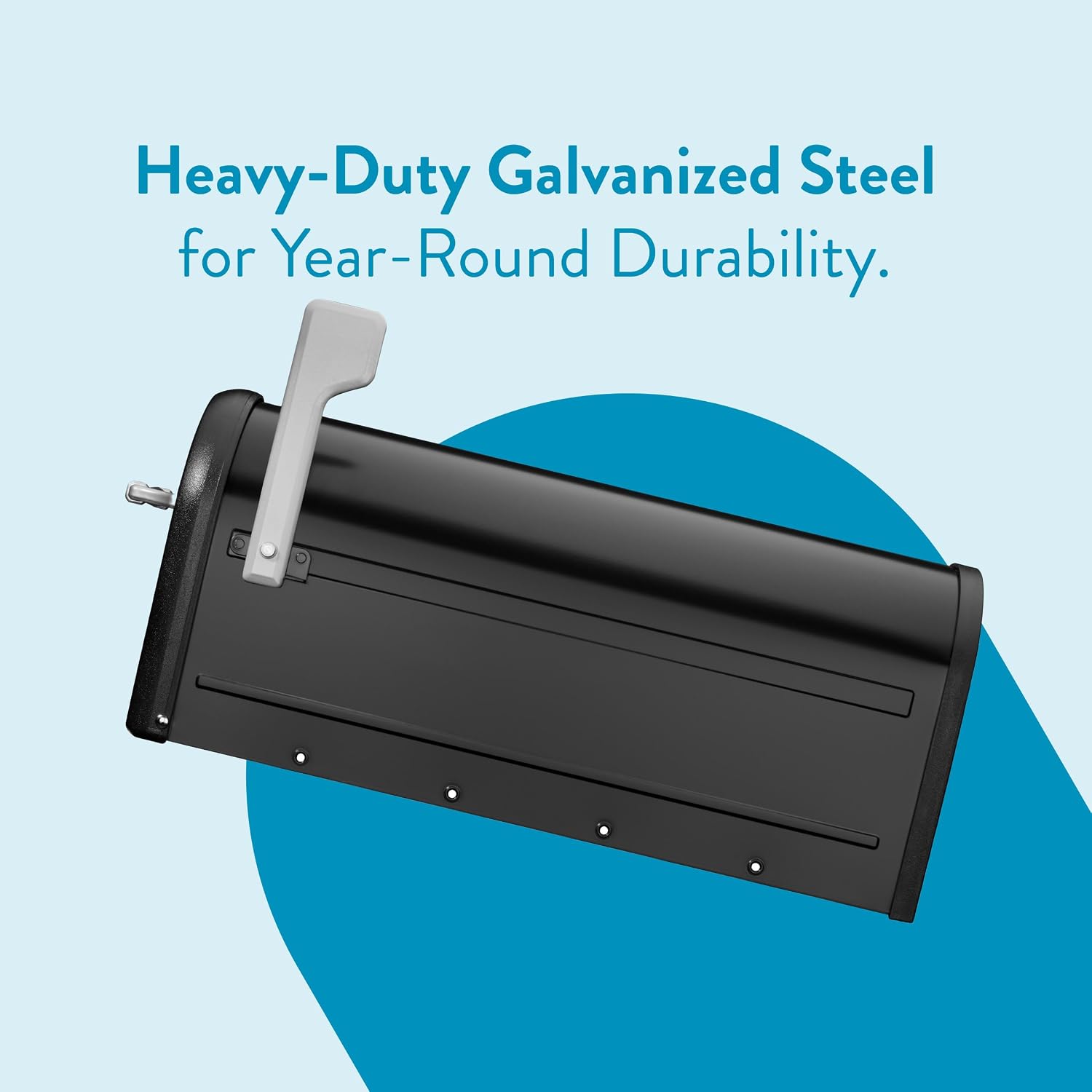Architectural Mailboxes Chadwick Galvanized Steel Post Mount Mailbox, 8950B-10, Black, Medium Capacity | Galvanized steel build for outside with weather-resistant build and rust-resistant powder-coat finish. USPS approved.