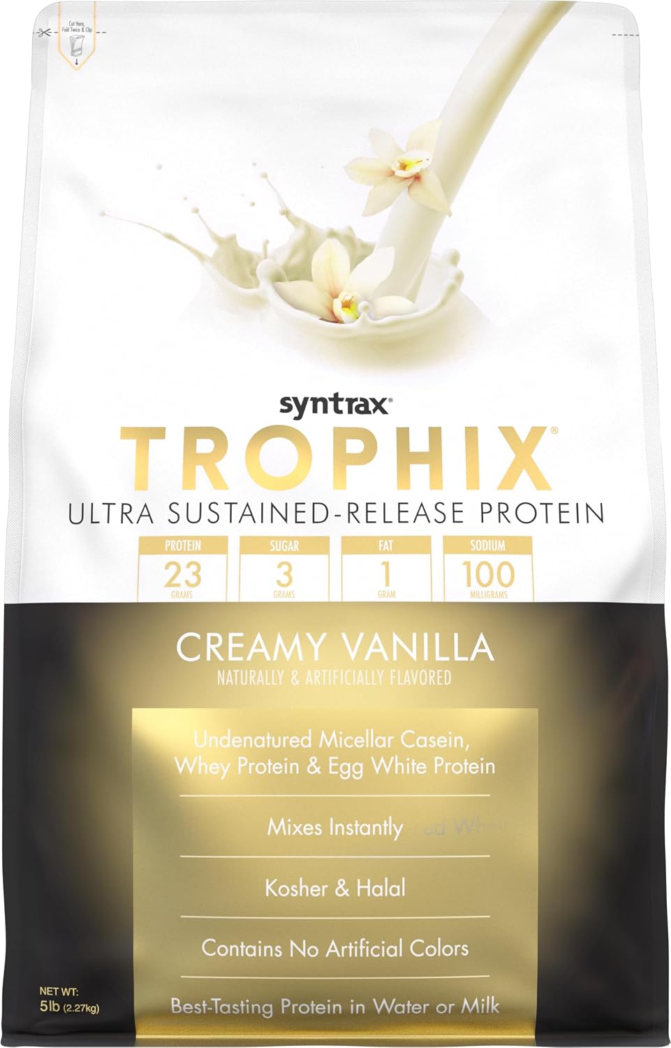 Syntrax Nutrition Trophix, Ultra Sustained-Release Protein Powder Blend, Chocolate Supreme, 5 lbs.