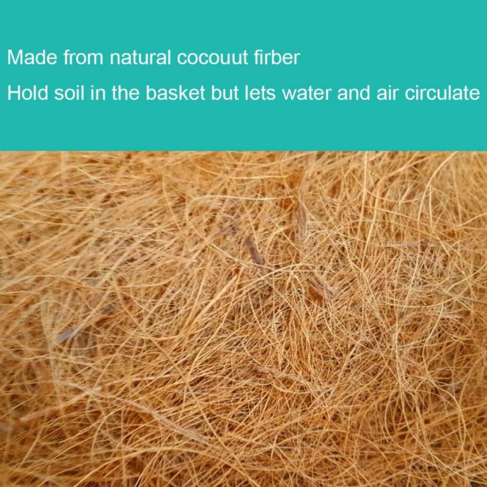 Coco Liners for Planters 20 Inch 2PCS Replacement Coco Fiber Basket Liner for Round Baskets Garden Containers