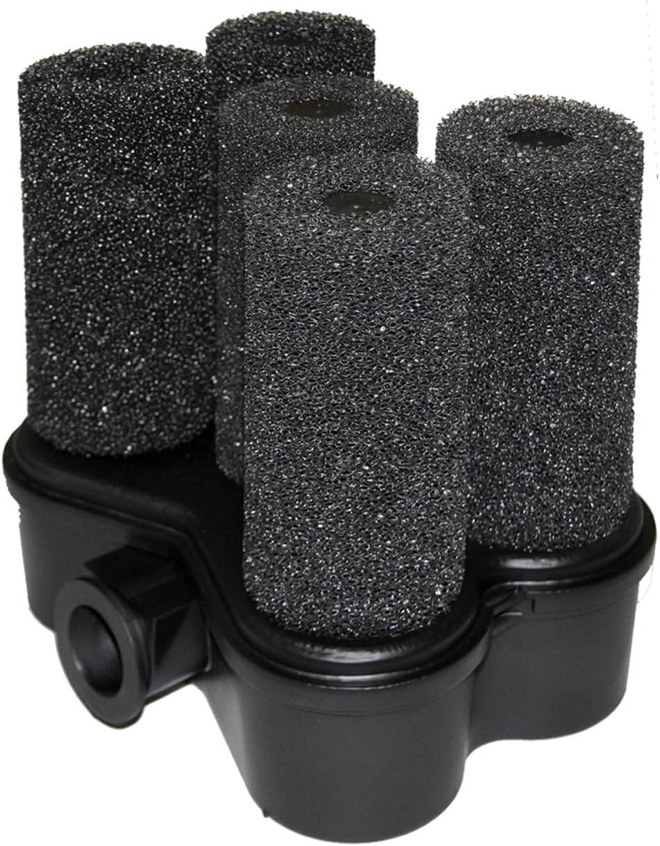 5XBIO Bio Filter Without Pump Use for Water Gardens and Koi Ponds, Black