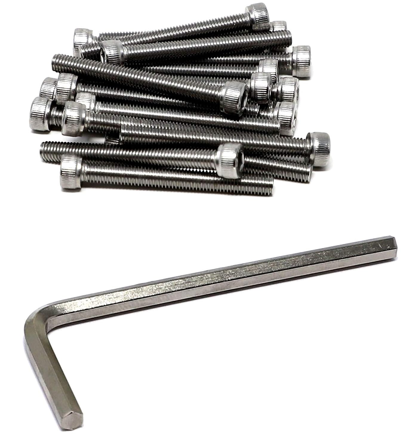 iexcell 20 Pcs M8 x 30/35/40/45/50 mm Stainless Steel 304 Hex Socket Head Cap Screws Bolts Assortment, Fully Threaded