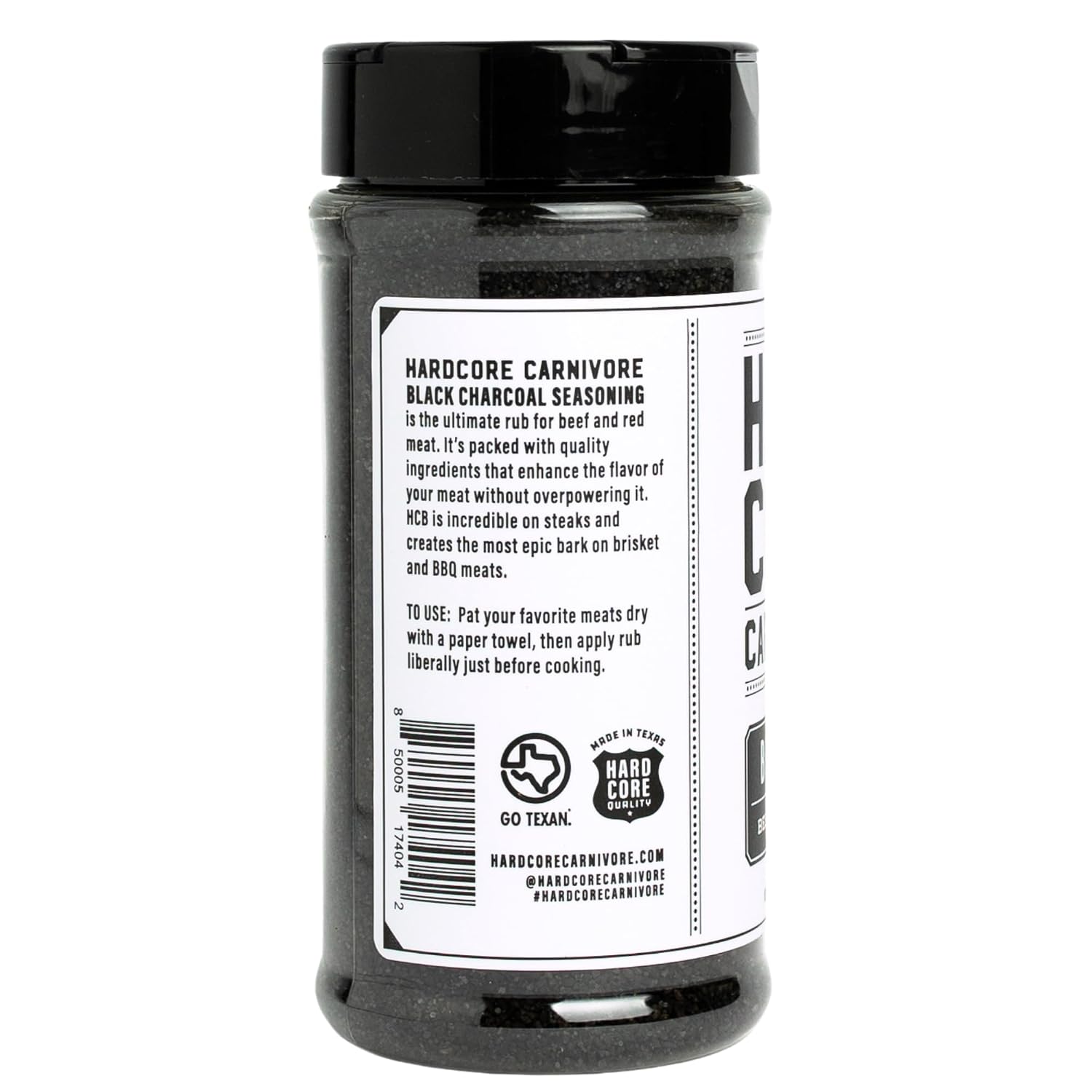 Hardcore Carnivore Black | All-Purpose Beef Seasoning Rub, 13oz Shaker
